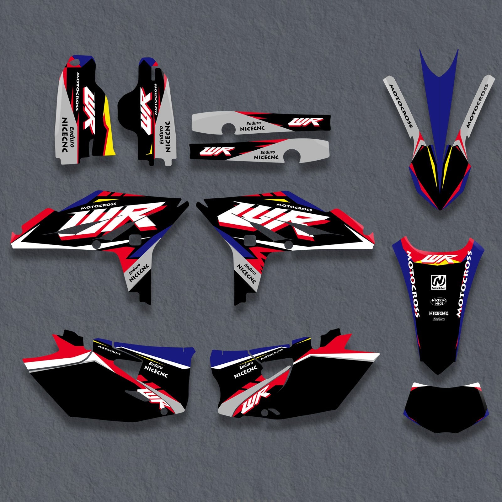 Komplettes Grafik-Aufkleber-Set für YAMAHA WR450F 2012-2015