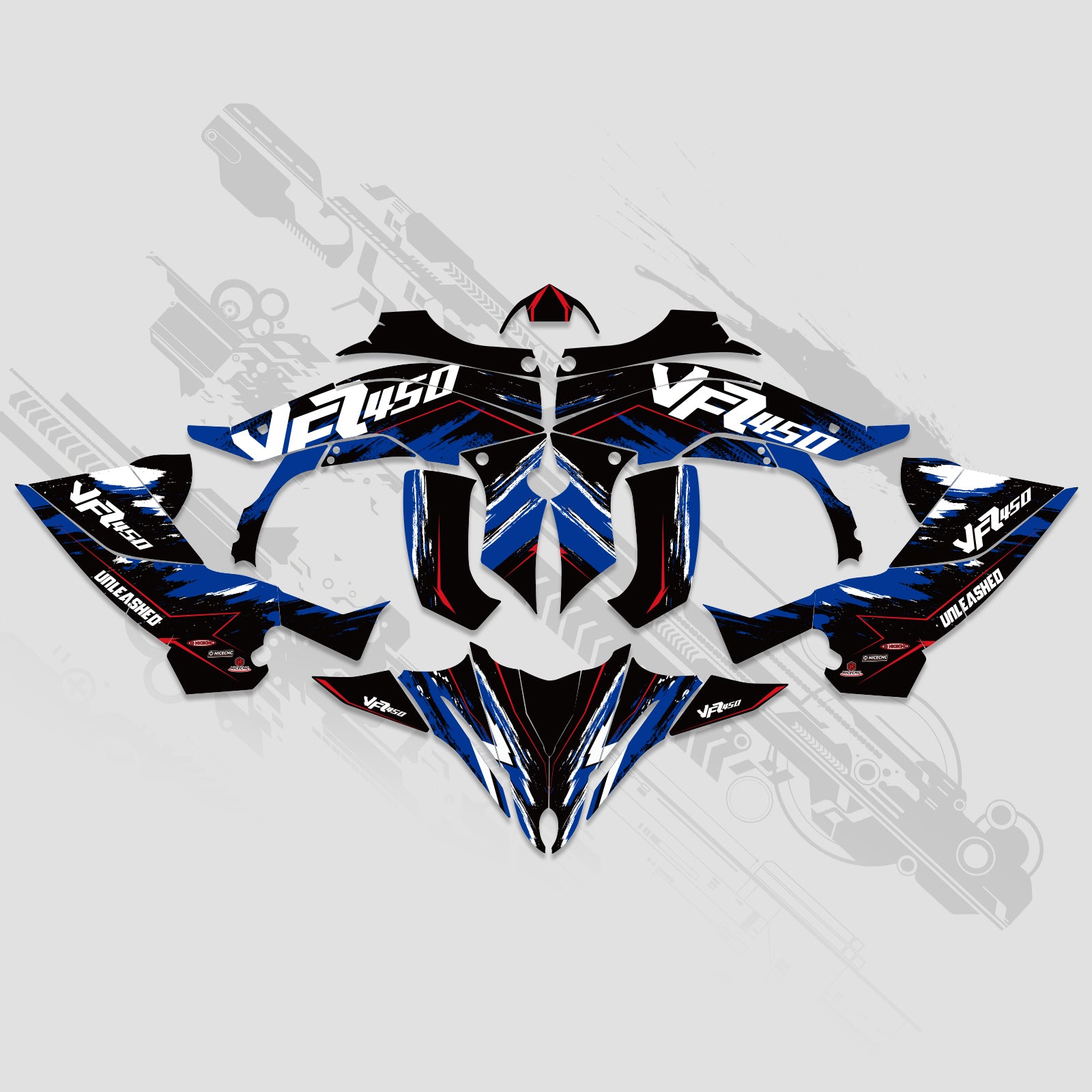 ATV Volle Grafik Aufkleber Kit Für YAMAHA YFZ450R 2014-2022