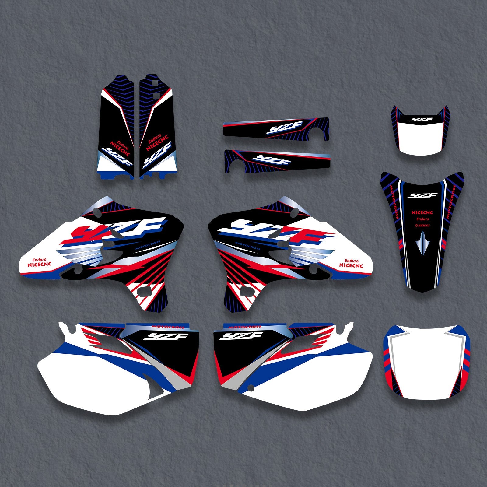 Komplettes Grafik-Aufkleber-Set für YAMAHA YZ250F/YZ450F 2003-2005