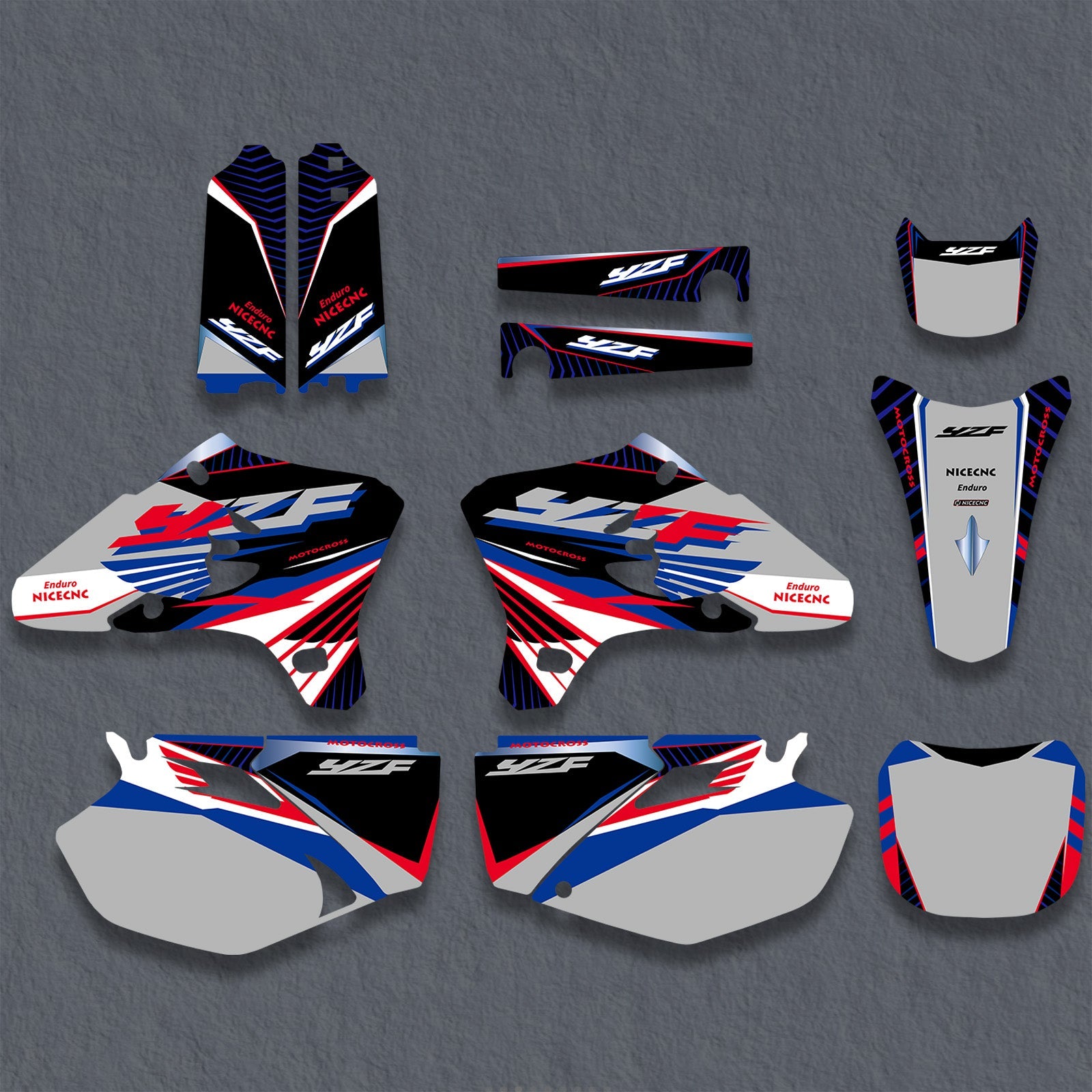 Komplettes Grafik-Aufkleber-Set für YAMAHA YZ250F/YZ450F 2003-2005