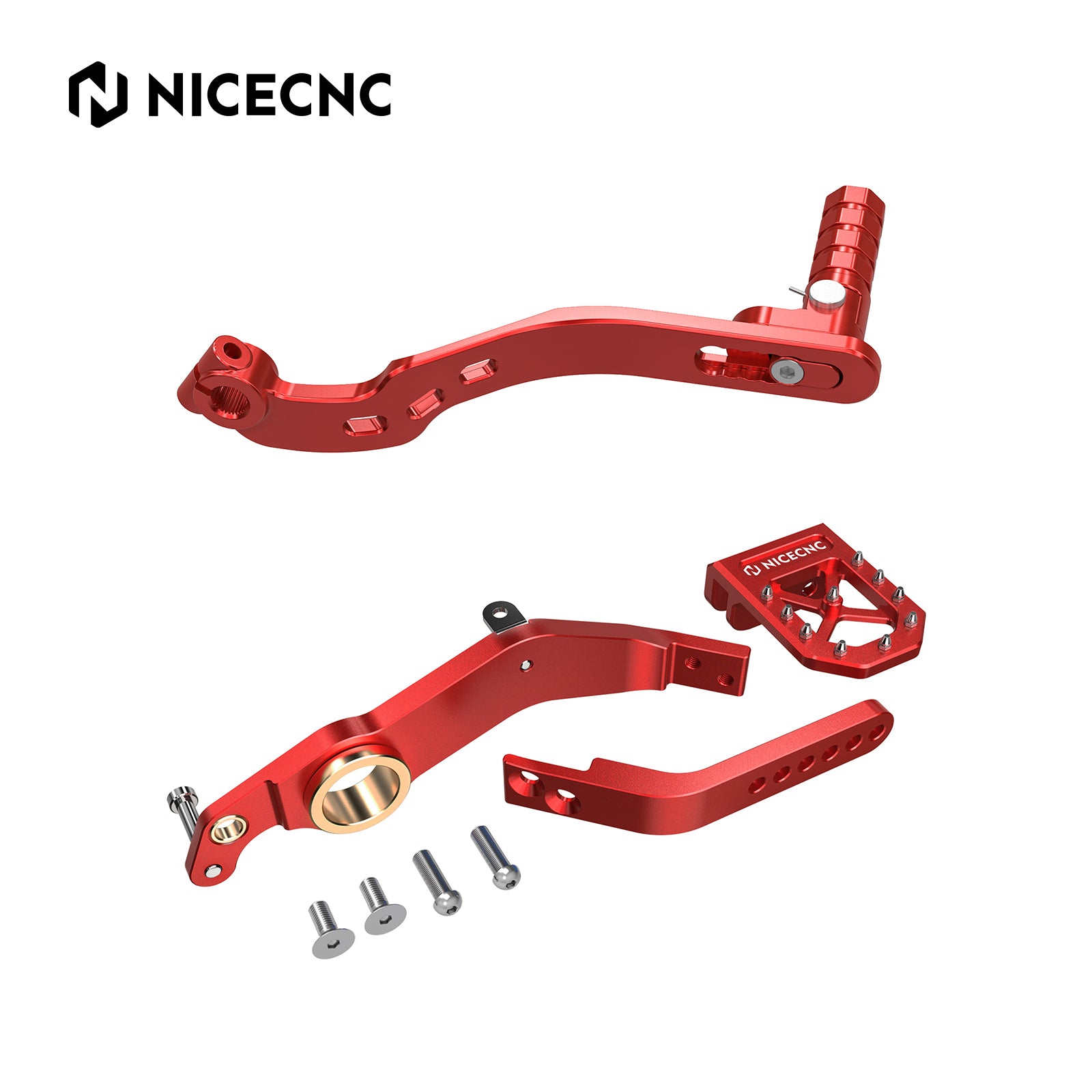 ATV-Klappschalthebel + verstellbares hinteres Fußbremspedal für Yamaha Raptor 700 R 13-26