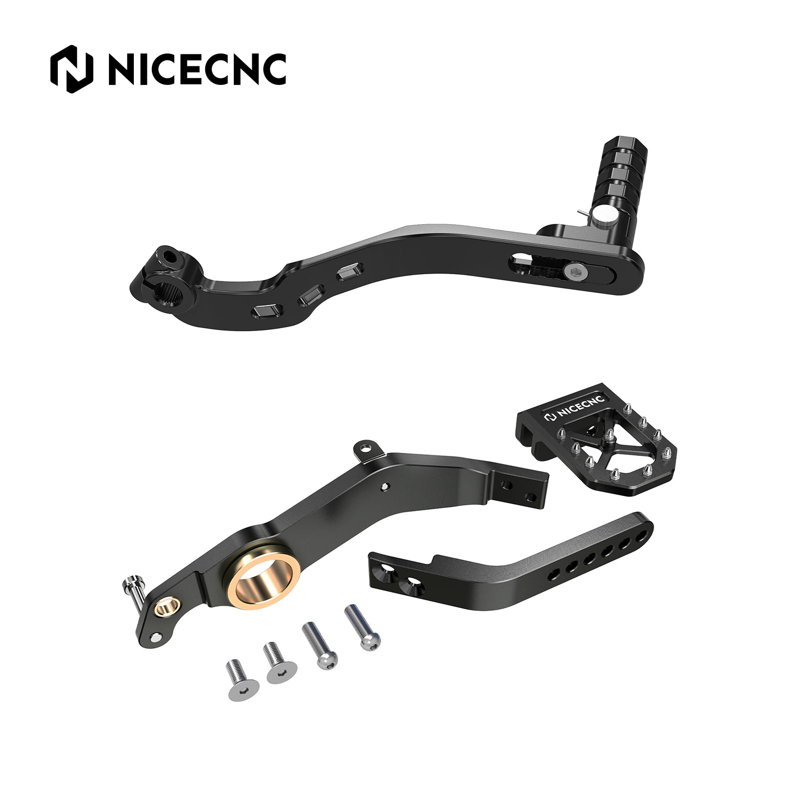 ATV-Klappschalthebel + verstellbares hinteres Fußbremspedal für Yamaha Raptor 700 R 13-26