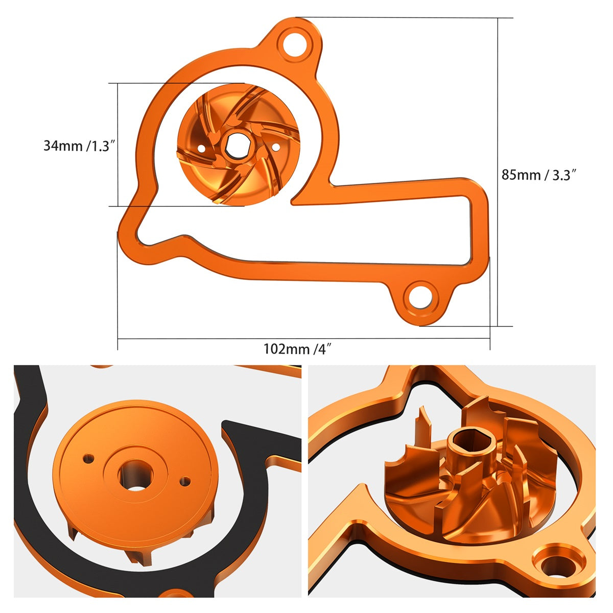 NiceCNC Wasserpumpenkühler Laufrad-Abstandhalter For KTM 250 350 EXC F 2024