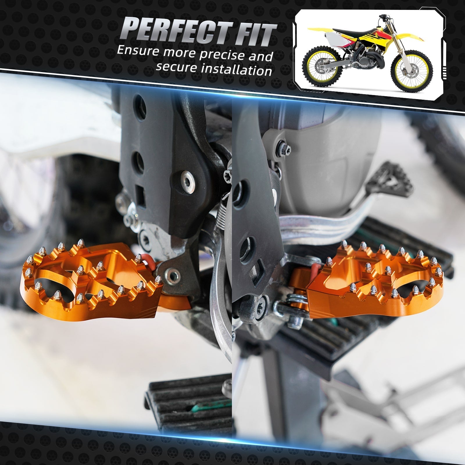 NiceCNC MX Breite Fußrasten Pedale Für KTM 125-530 EXC EXC-F 250 350 450 XC-F