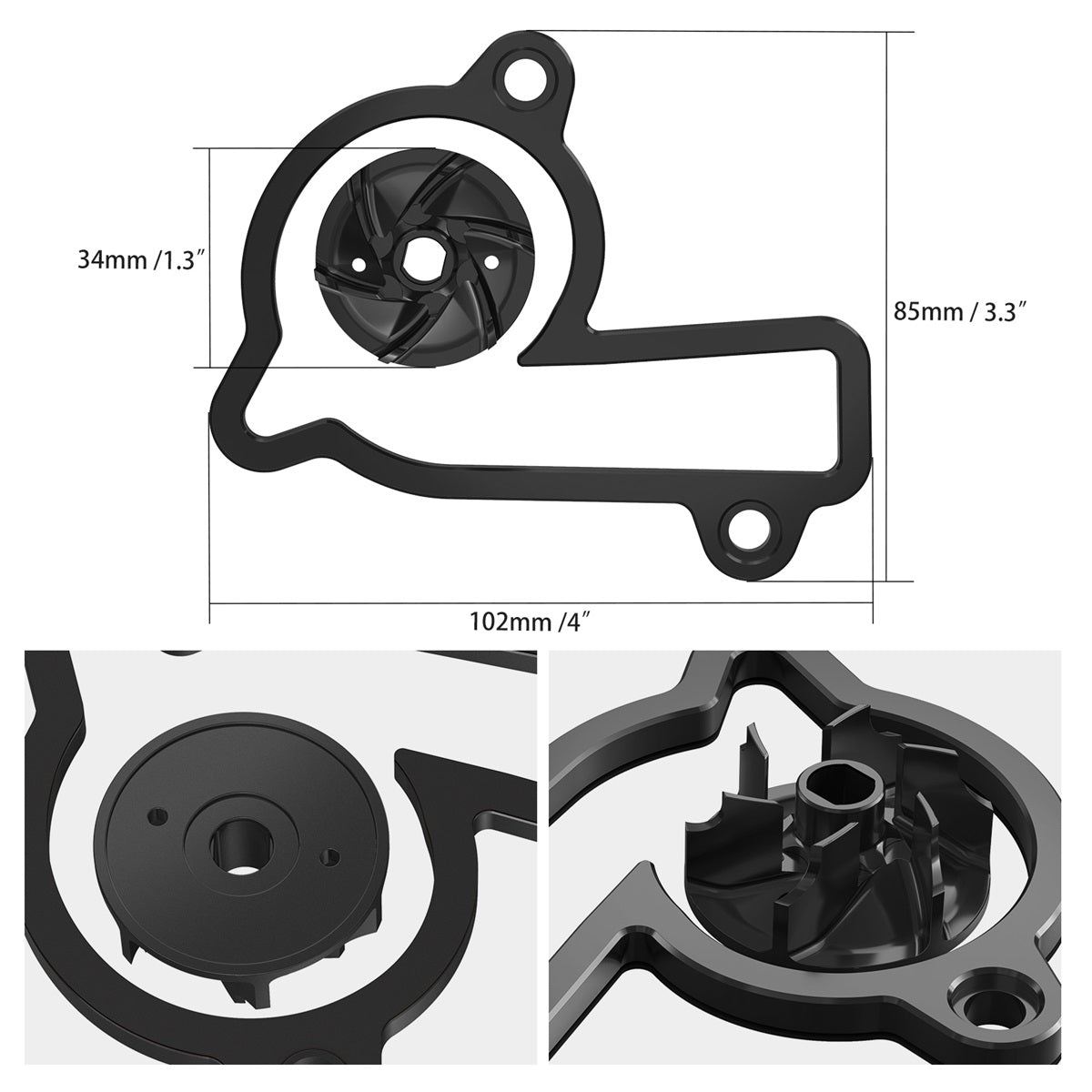 NiceCNC Wasserpumpenkühler Laufrad-Abstandhalter For KTM 250 350 EXC F 2024