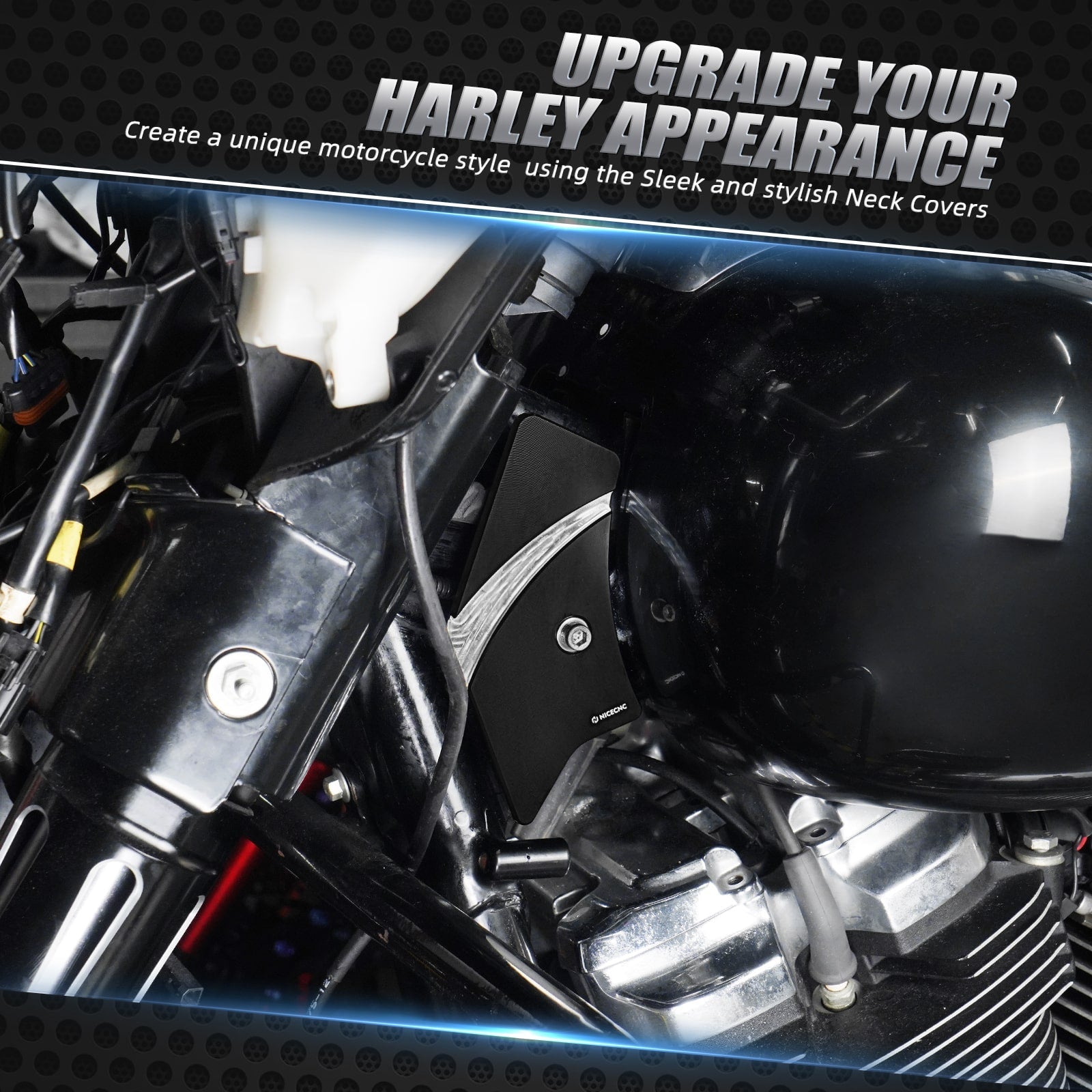 Links und rechts Rahmen Lenkung Hals Abdeckungen Protektoren Für Harley Davidson Road King Road Glide Ultra Limited