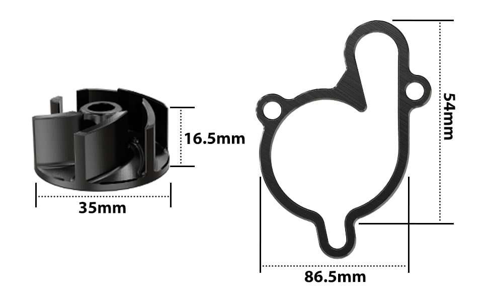 NiceCNC Übergroße Wasserpumpenlaufrad-Kühler Für Yamaha YZ85 2002-2017 2018