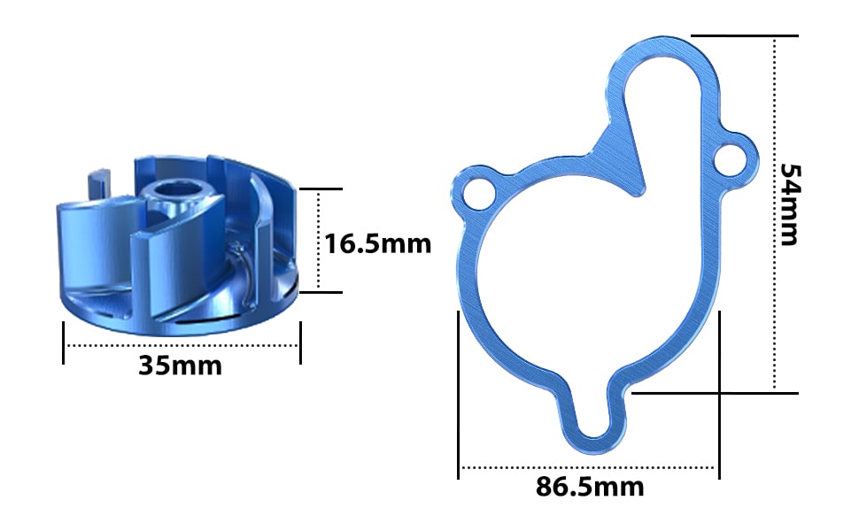 NiceCNC Übergroße Wasserpumpenlaufrad-Kühler Für Yamaha YZ85 2002-2017 2018