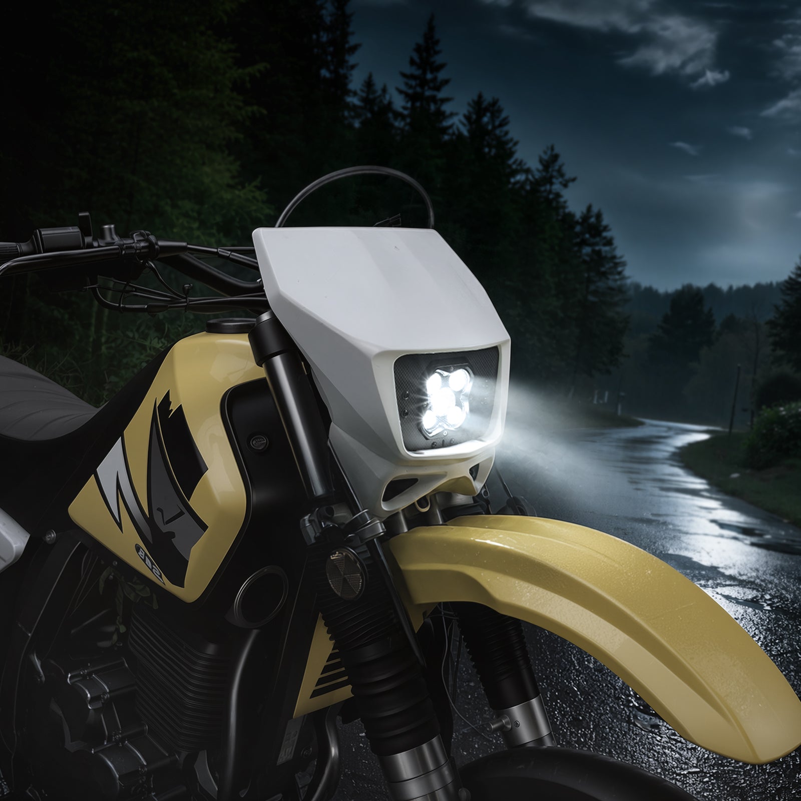 Offroad Rally LED světlomet sada Plug & Play pro Suzuki DR650S 2001-2026