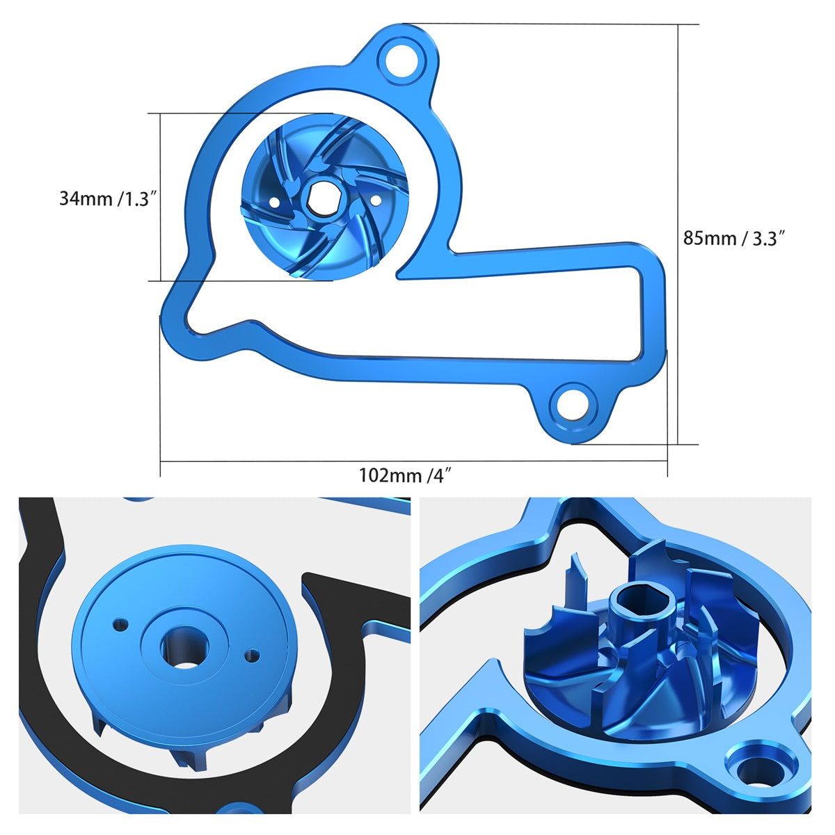 NiceCNC Wasserpumpenkühler Laufrad-Abstandhalter For KTM 250 350 EXC F 2024