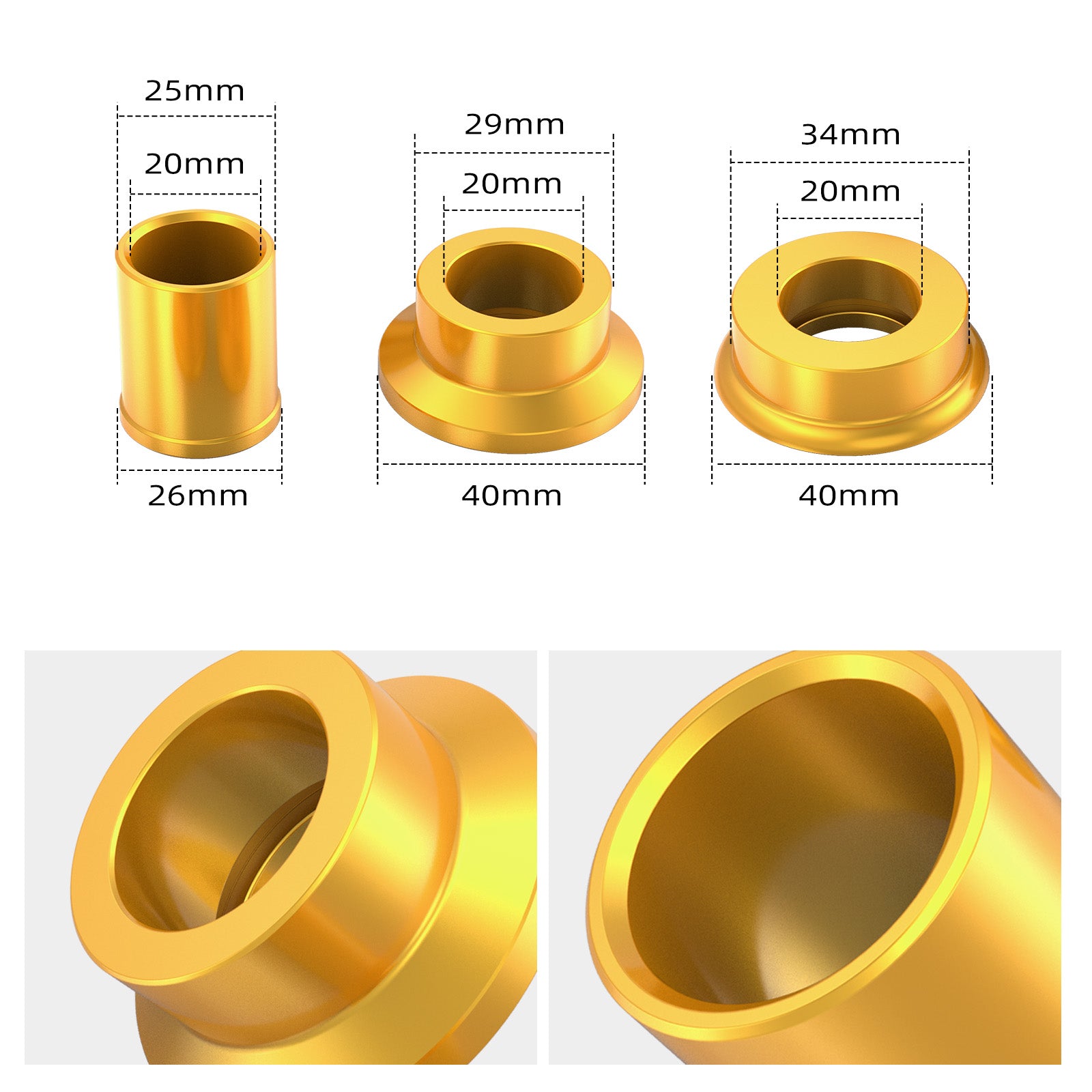 Vorder- und Hinterraddistanzsätzen für Suzuki DRZ400/E/S/SM 2000-2024