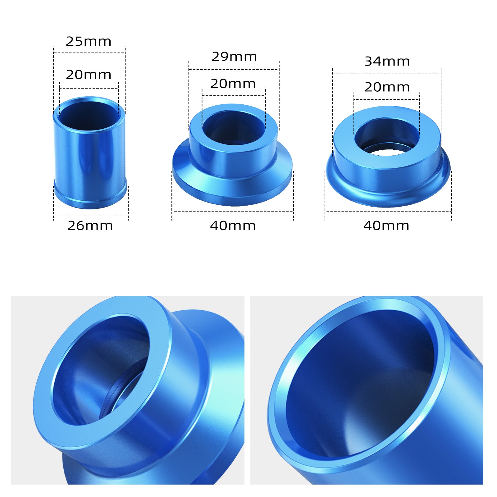 Vorder- und Hinterraddistanzsätzen für Suzuki DRZ400/E/S/SM 2000-2024