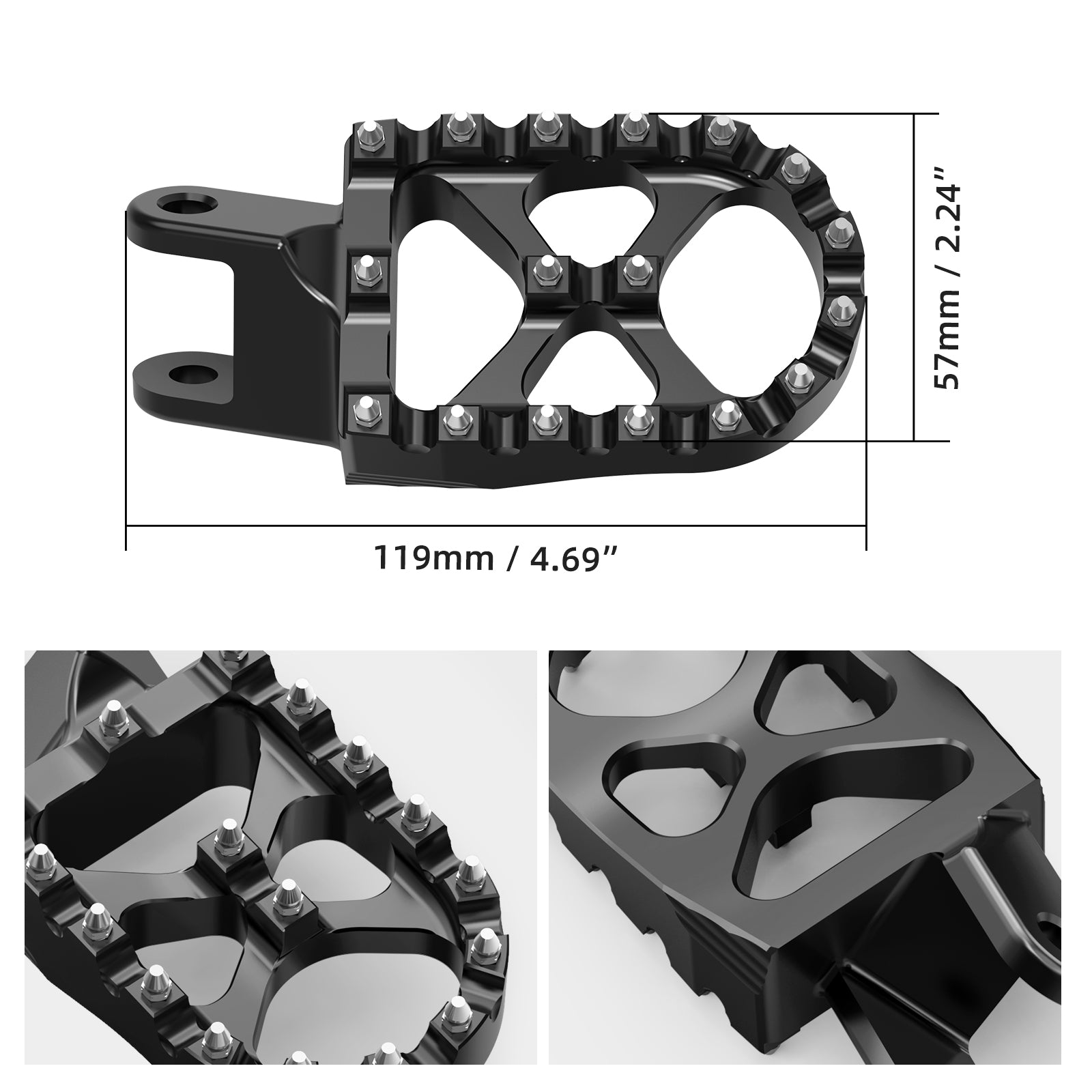 CNC Breite Motorrad Fußrasten Für Honda XR650L 1993-2024 XR650R 2000-2007