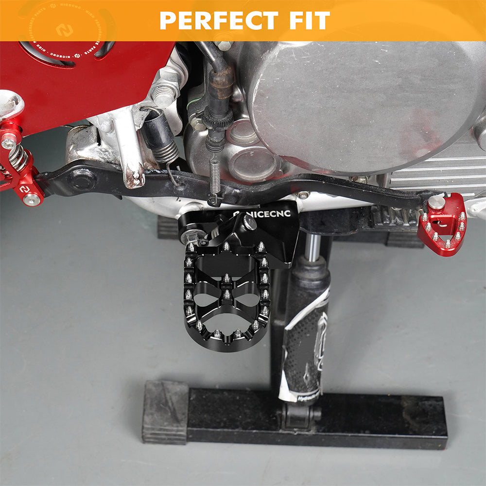 CNC wide motorcycle footrests for Honda XR650L 93-24 XR650R 00-07