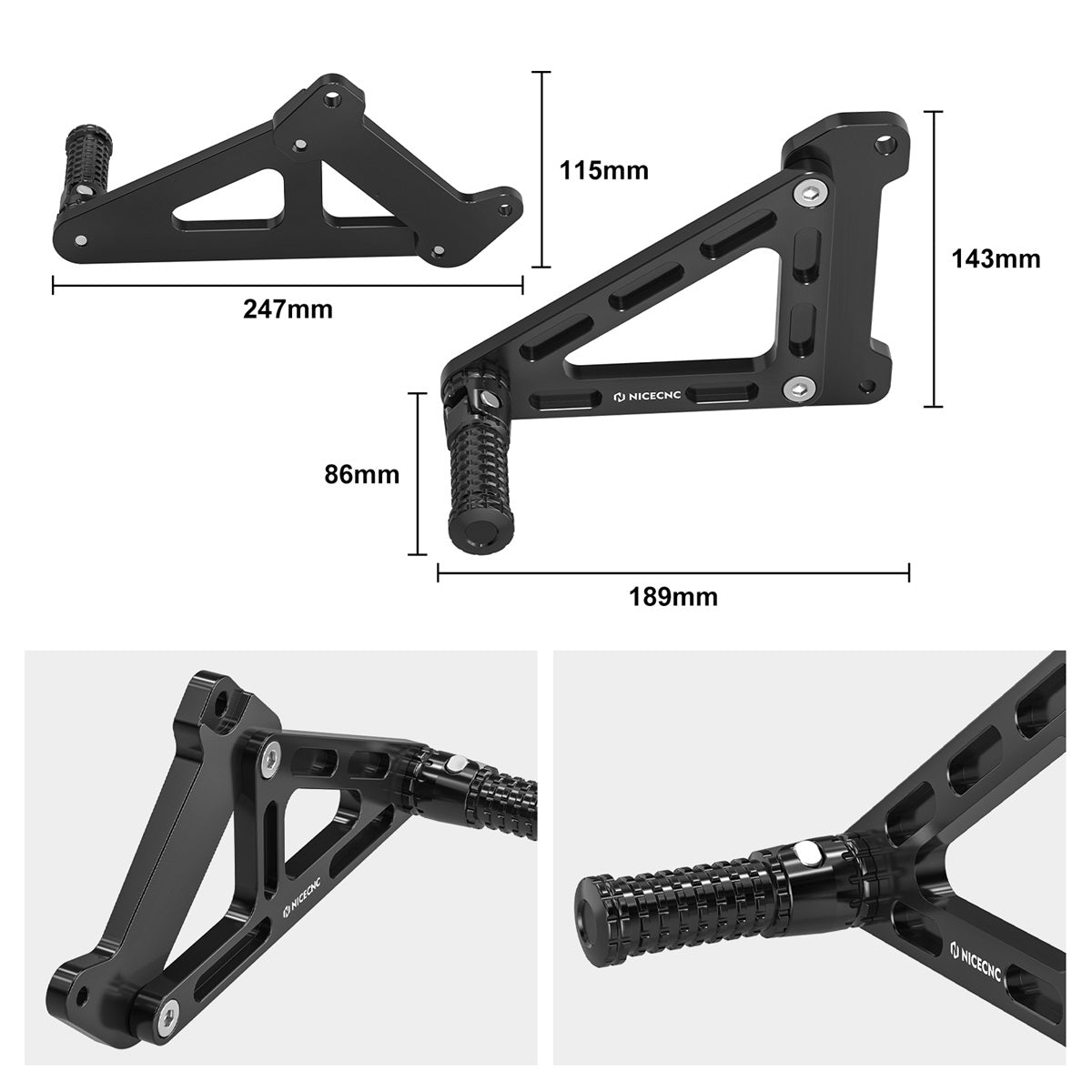 Beifahrer Fußrasten Fußrastenanlage Kit Für KTM 125-450 XCF SXF 150-500 EXC XCW XCF-W