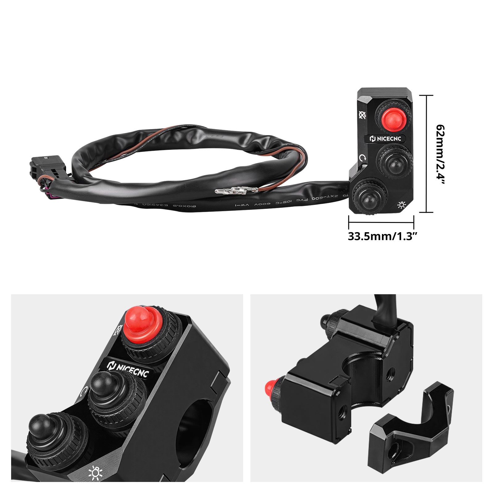 Start-Stopp- und Lichtschalter für Husqvarna 150-501 TE/FE 24-27 TC/FC/TX/FX 23-27