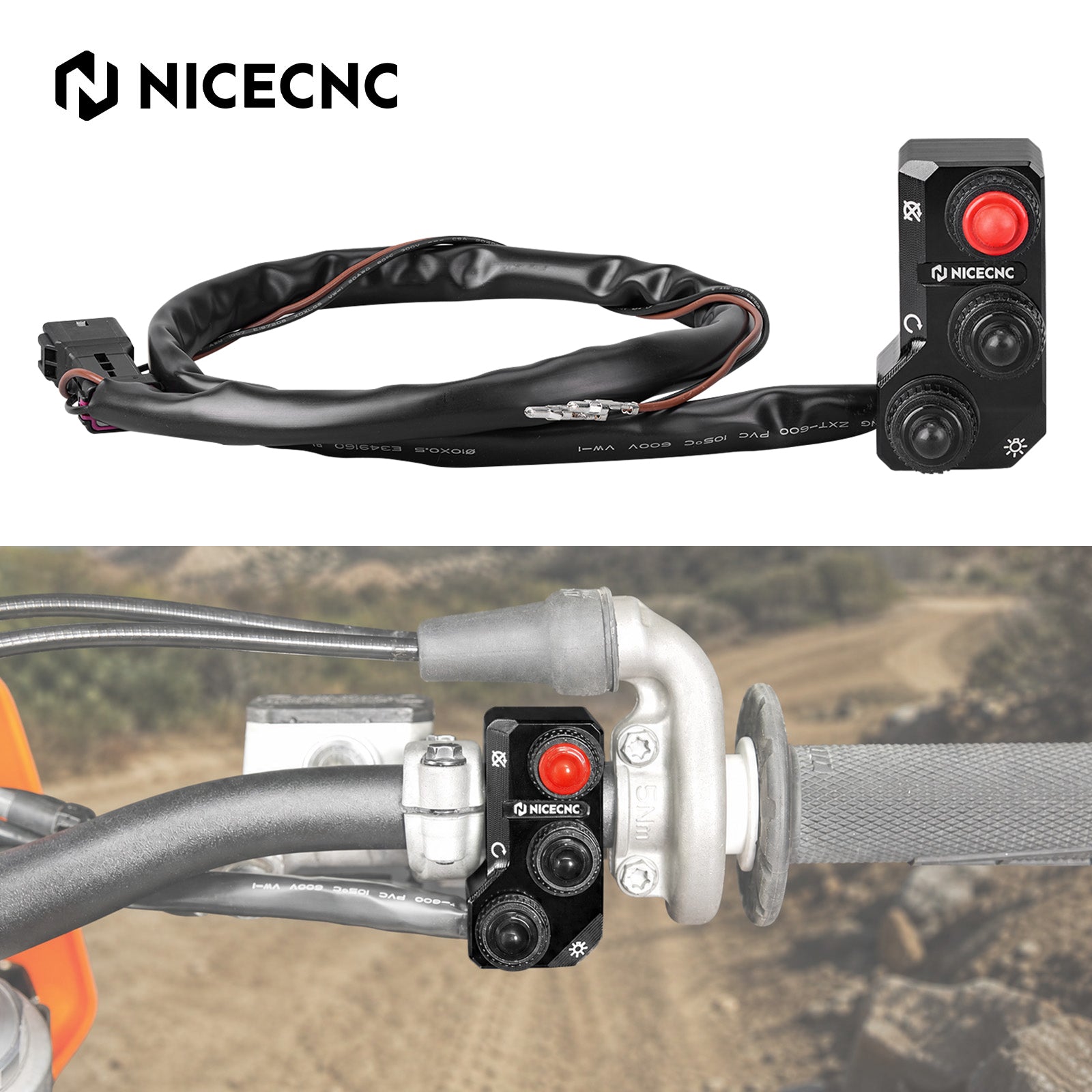 Start-Stopp- und Lichtschalter für Husqvarna 150-501 TE/FE 24-27 TC/FC/TX/FX 23-27