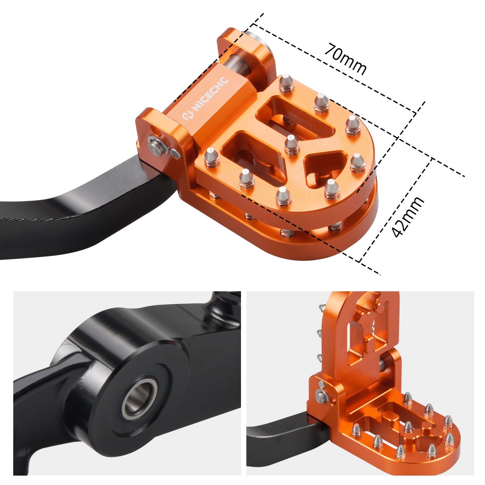 Verstellbarer Hinterradbremshebel mit Doppelpedal für KTM 790 890 Adventure R 2021-2025