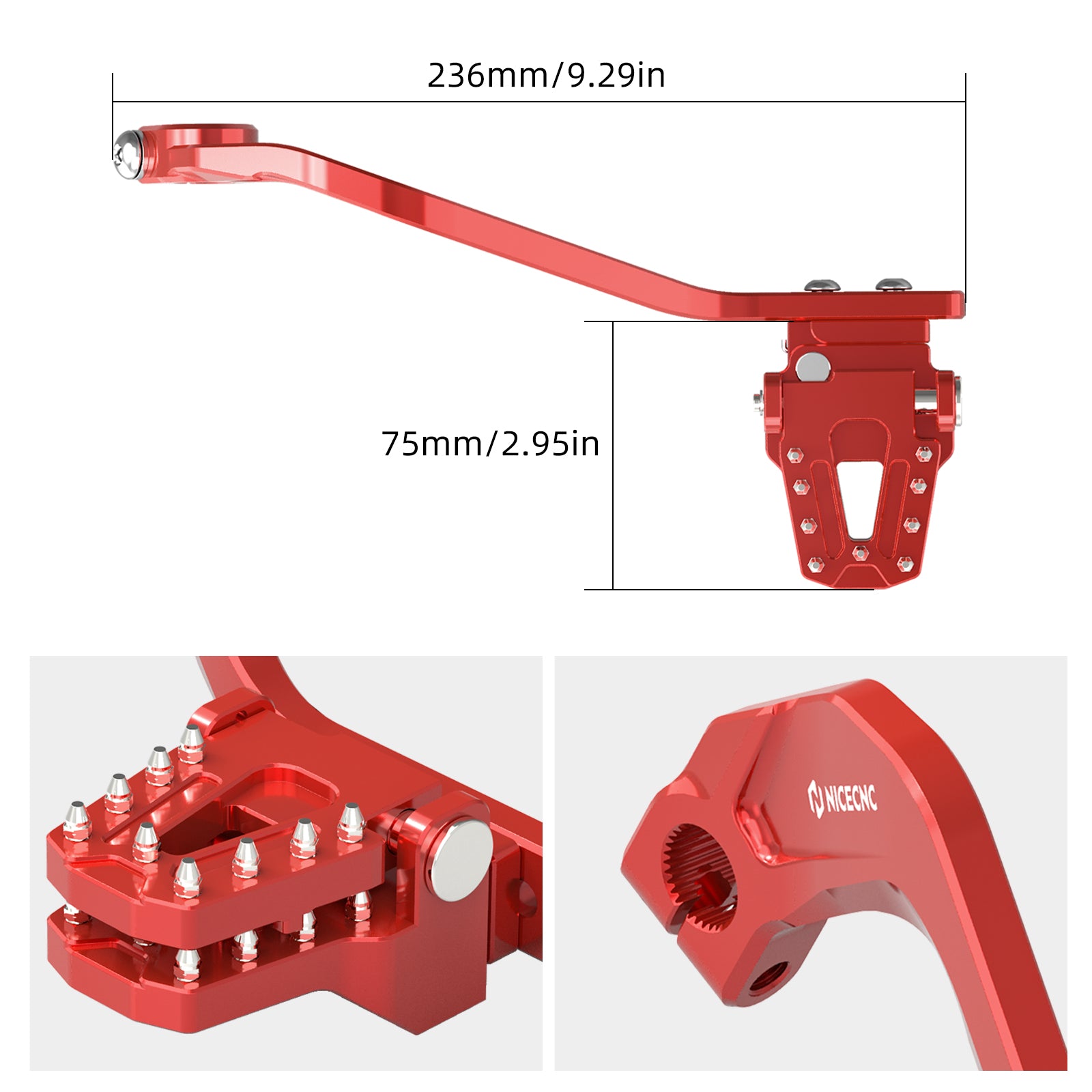 Klappbarer Schalthebel + hinteres Dual Brems-/Schaltpedal für Honda Africa Twin 1000 / 1100L
