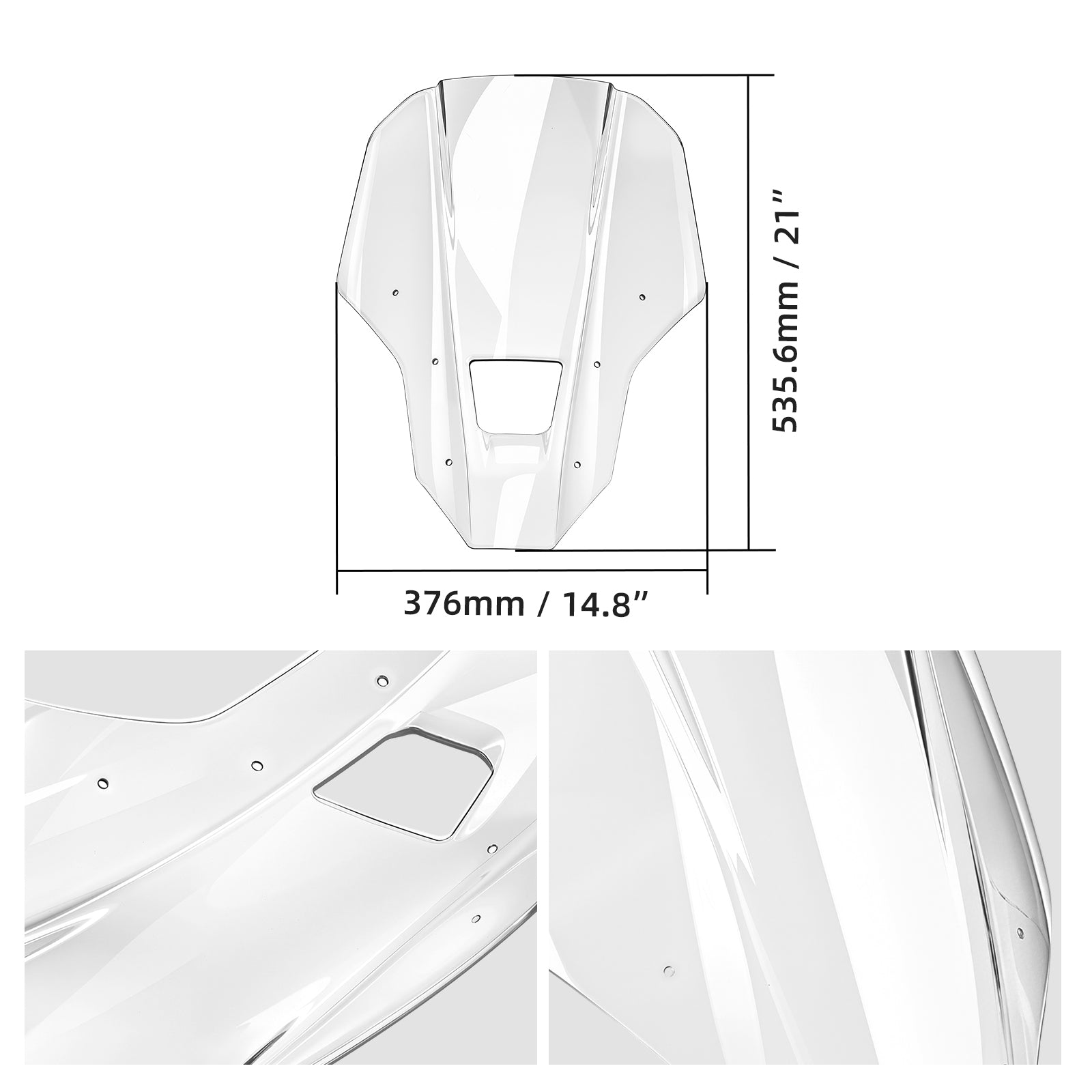 100 mm erhöhte Windschutzscheibe für Honda Africa Twin CRF 1100L Adventure Sports