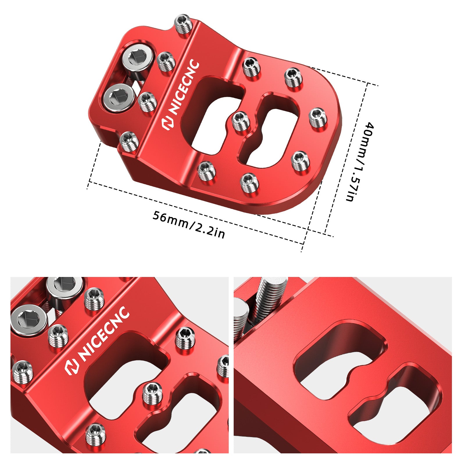 Dual Control Fußbremshebel Aufsatz / Pedal Pad für Husqvarna TC FC TE FE 125-501 2014-2016