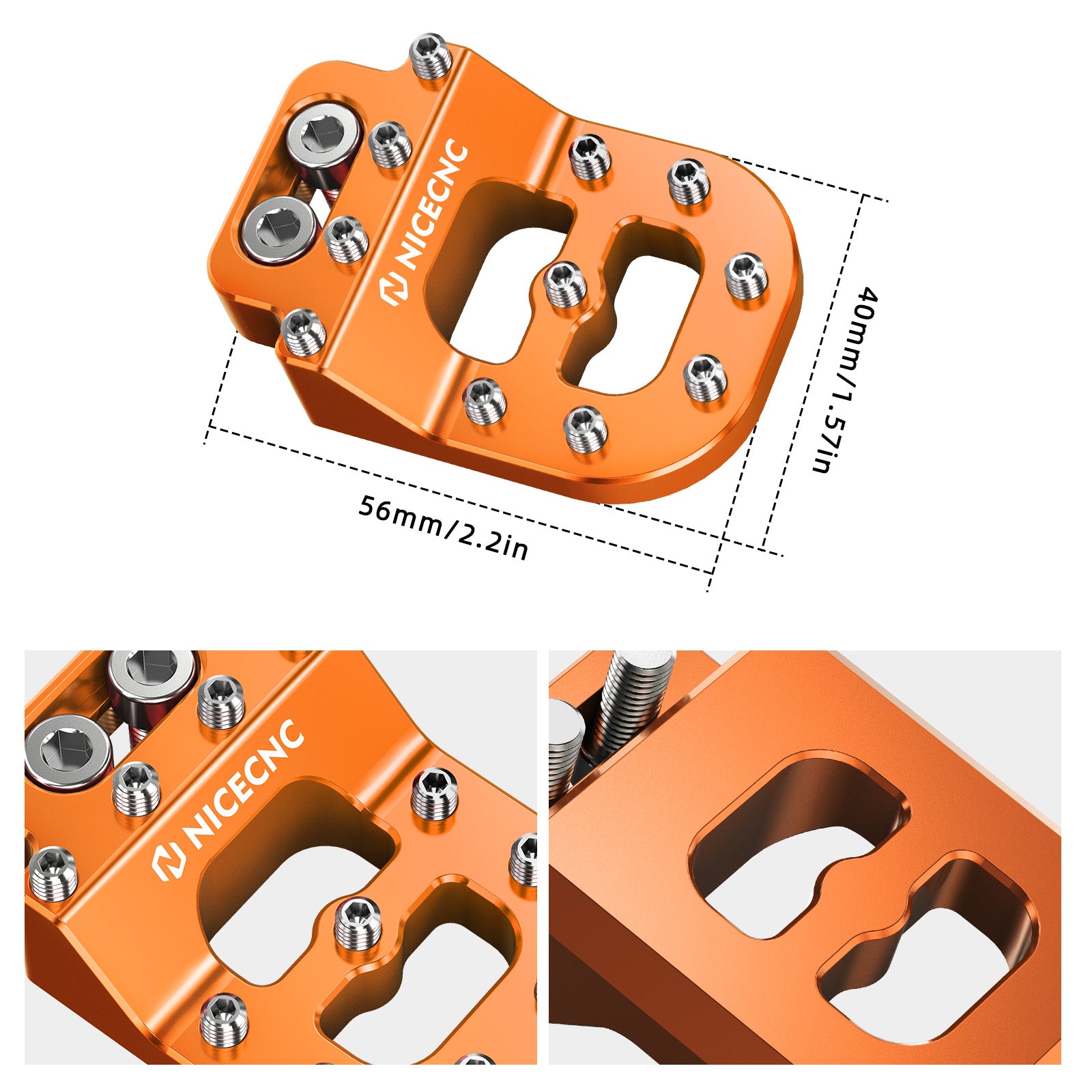Dual Control Fußbremshebel Aufsatz / Pedal Pad für Husqvarna TC FC TE FE 125-501 2014-2016