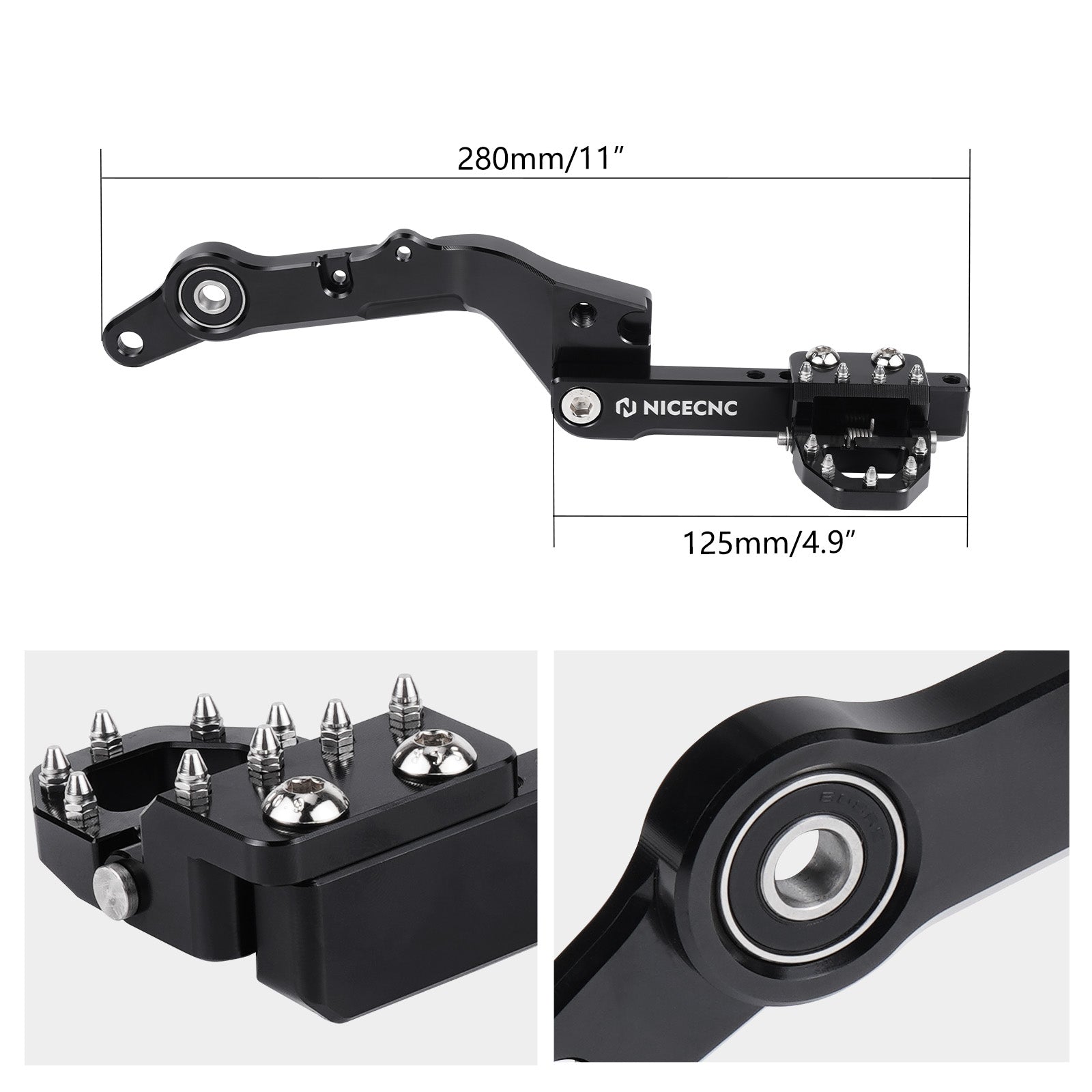 Einstellbarer abgesenkter Hinterradbremspedalhebel für Suzuki DR650S 1996-2025