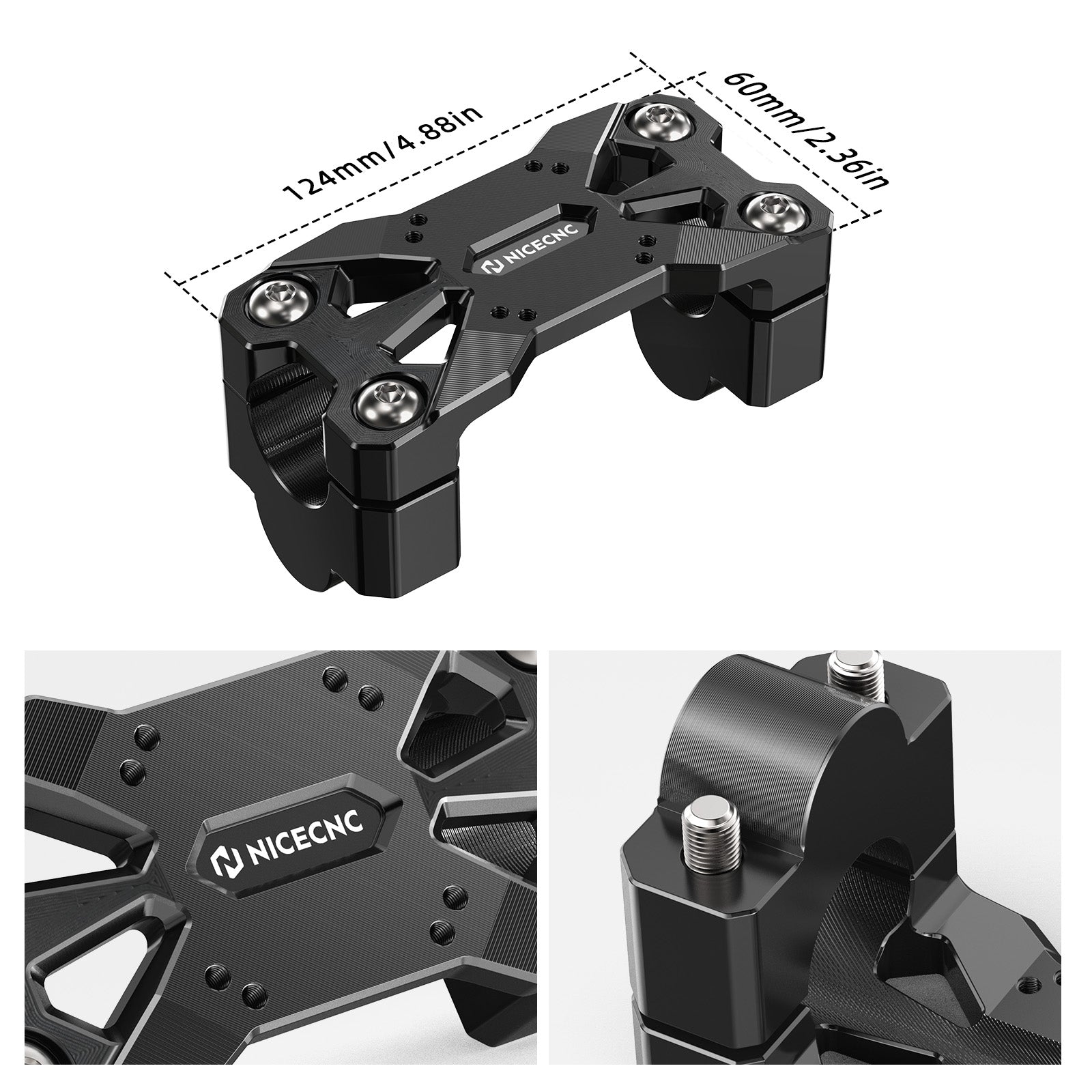 Lenkererhöhung 25 mm mit AMPS-Muster für Honda CRF1100L Africa Twin 2020-2025