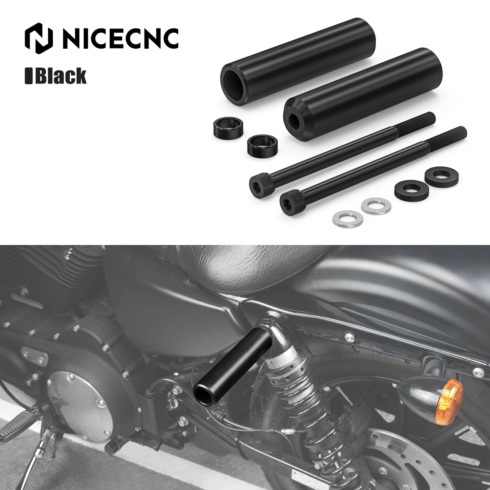 1 Satz Oberschock Montage Rahmen Schlitten Für Harley Sportster 1200 883 72 48 XL