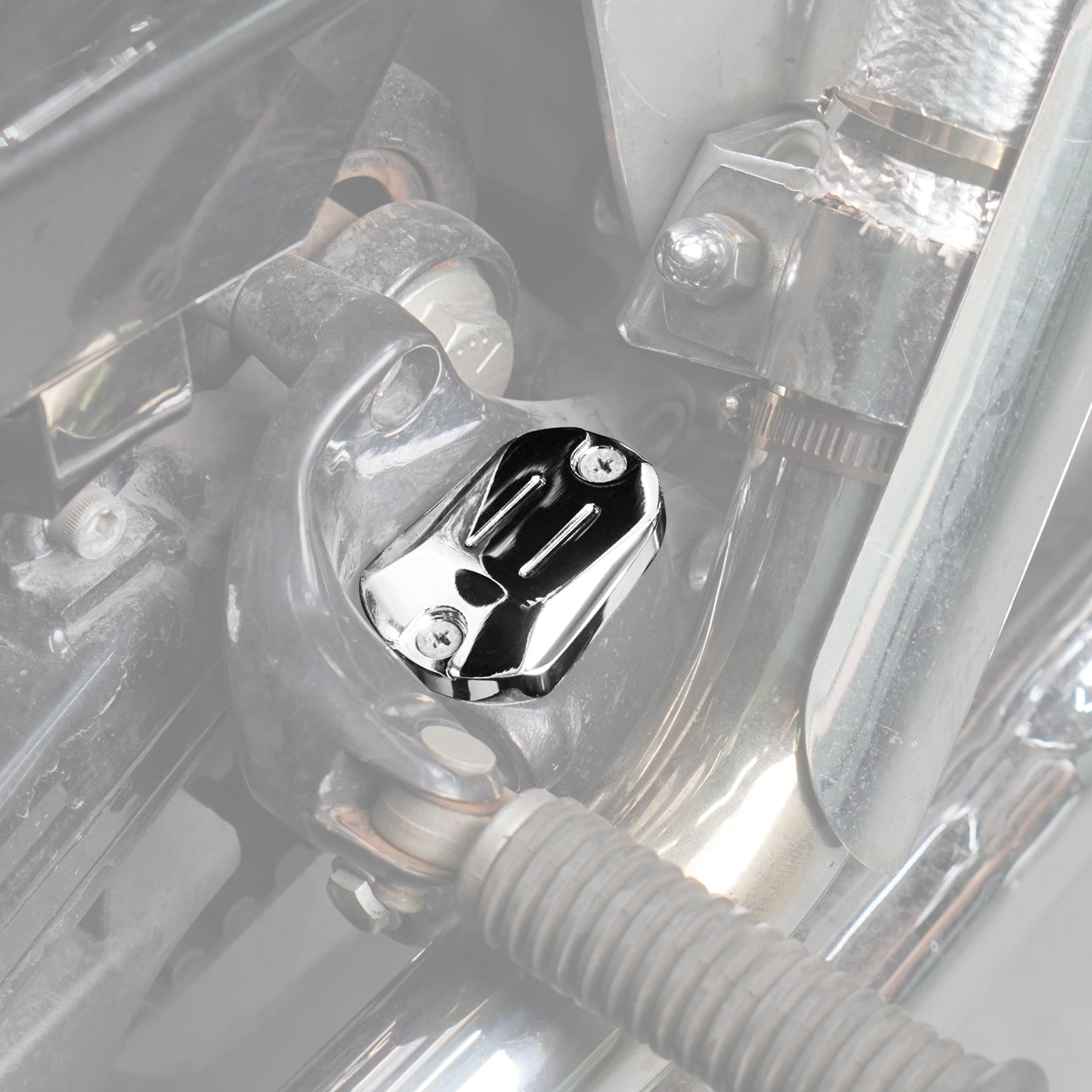 Hinterradbremse Reservoir Master Zylinder Abdeckung Cap für Harley Sportster 1200 Eisen 883