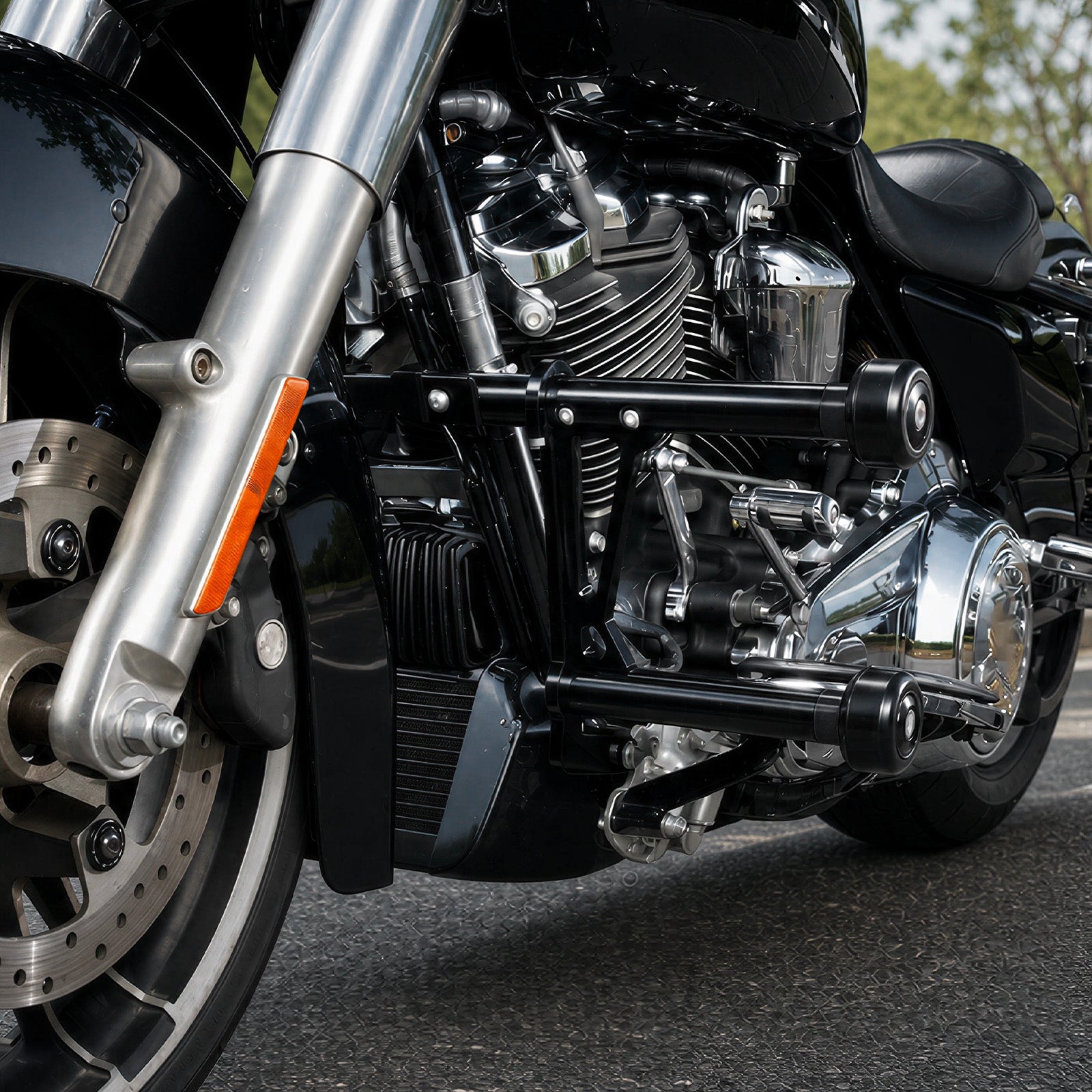 Paramotore modulare / protezione del telaio per la parte anteriore del motore per Harley Road King Electra Street Glide