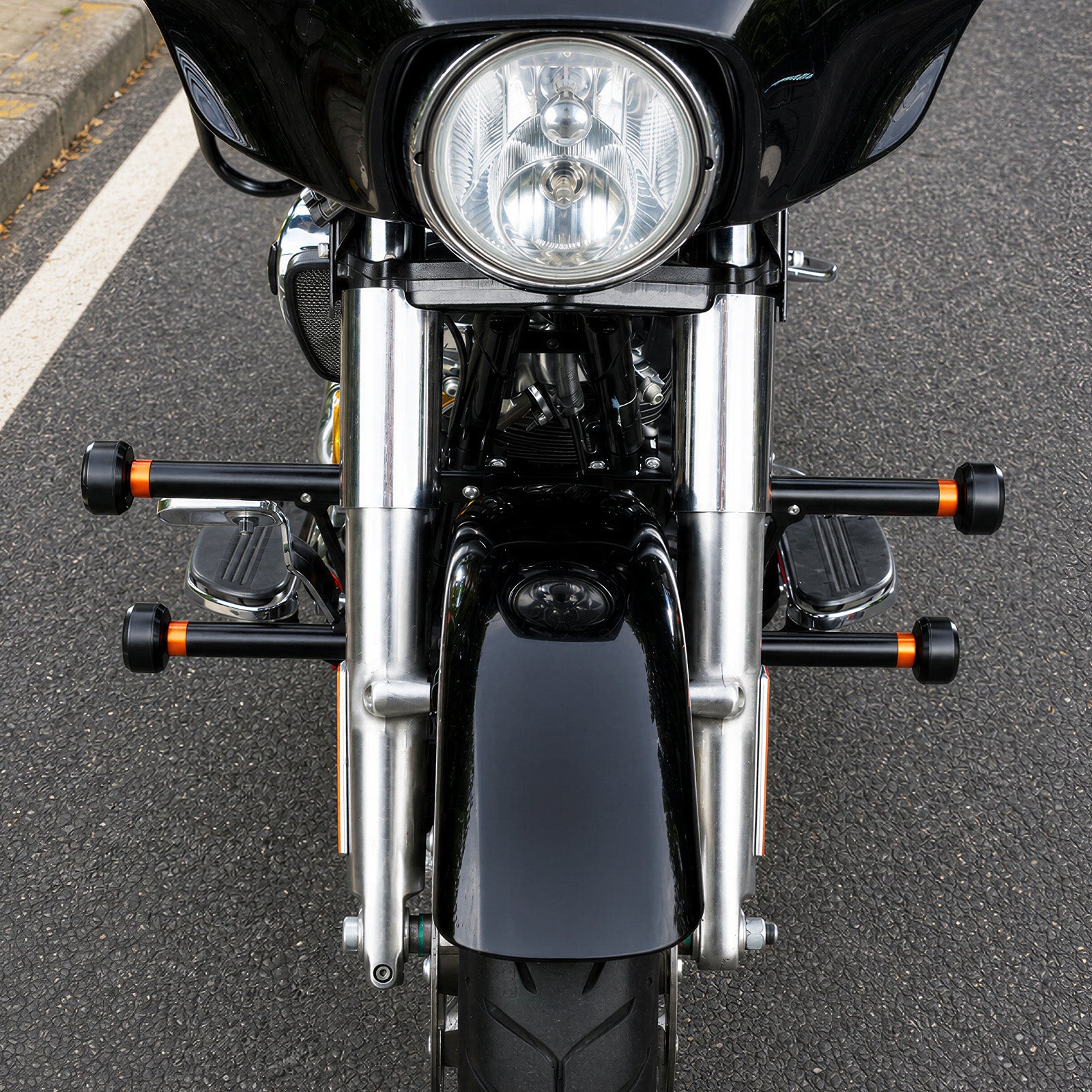Paramotore modulare / protezione del telaio per la parte anteriore del motore per Harley Road King Electra Street Glide