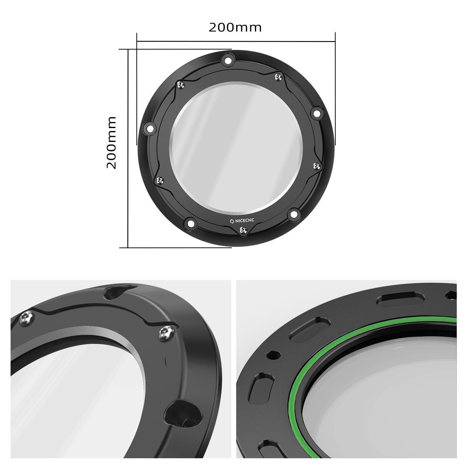 M8 Motordeckel + Kupplungsdruckplatten-Kit für Harley Road King Electra Street Glide