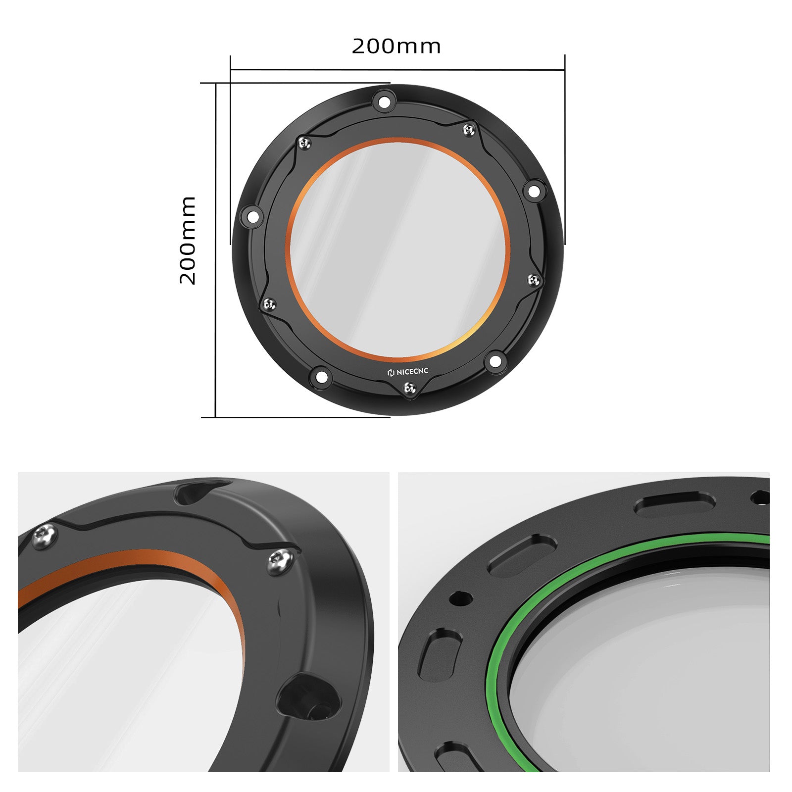 M8 Motordeckel + Kupplungsdruckplatten-Kit für Harley Road King Electra Street Glide