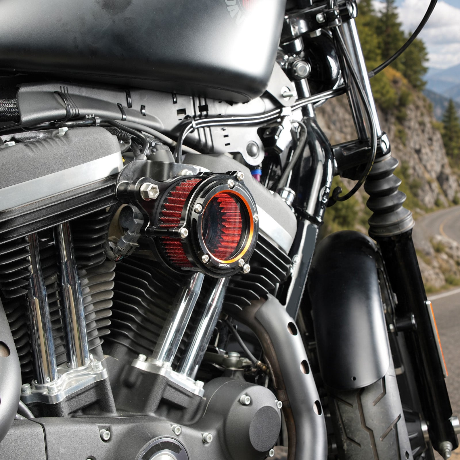 Luchtfilter luchtinlaatfilter voor Harley Sportster 1200 883 48 XL