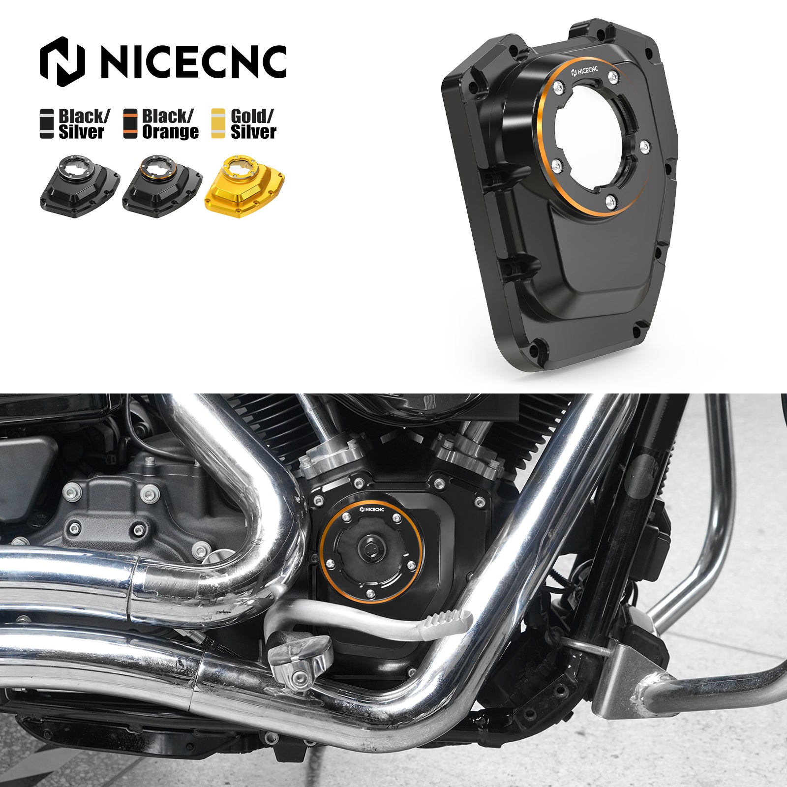 Transparente Camshaft-Abdeckung für Harley Dyna Street Bob Fat Bob Low Rider 2001-2017