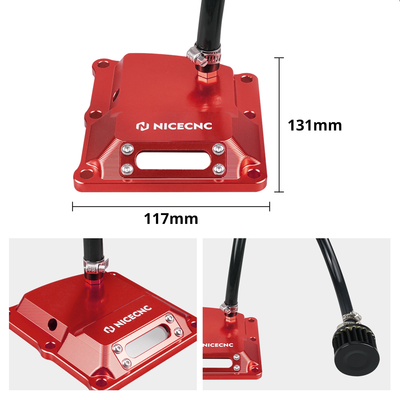 Transparente belüftete Getriebeabdeckung für Harley-Davidson M8-Motor 2017–2024