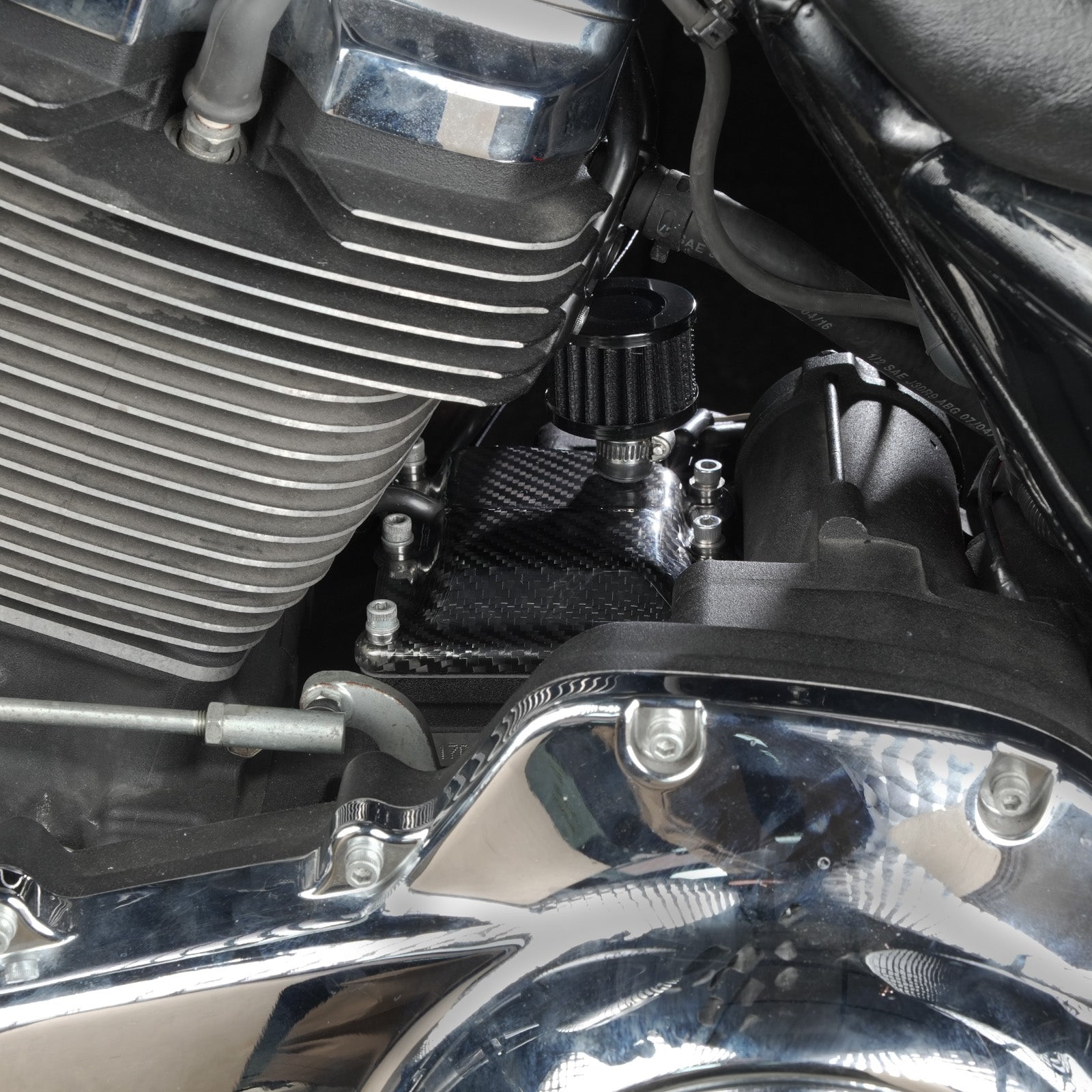 Kohlefaser-Gehäuse M8 Belüftete Getriebeabdeckung für Harley Road King Street Glide