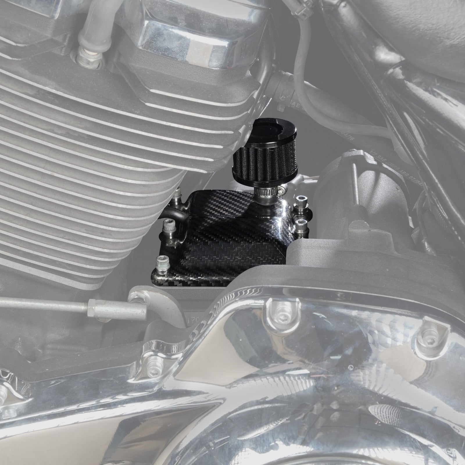 Kohlefaser-Gehäuse M8 Belüftete Getriebeabdeckung für Harley Road King Street Glide