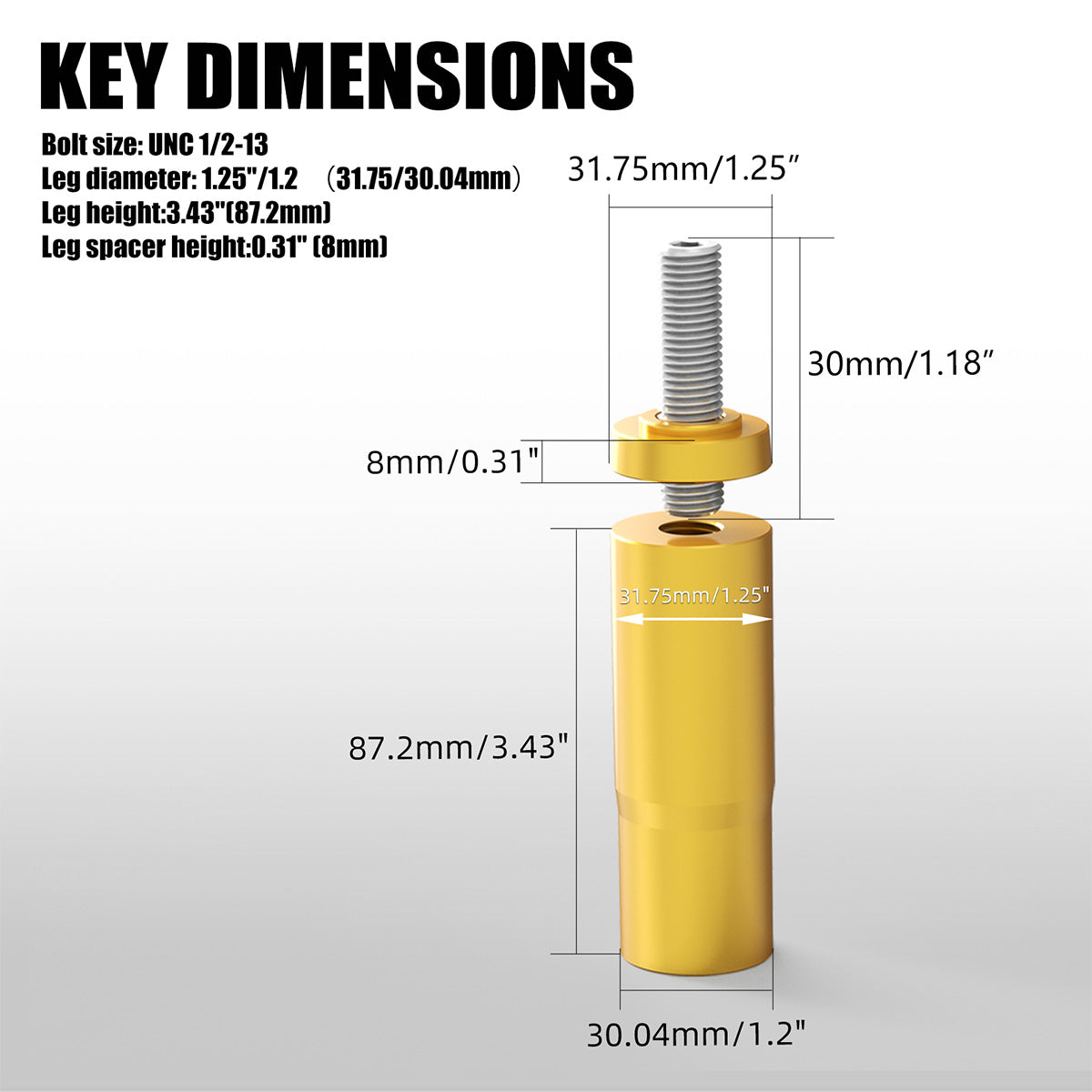 3 "x 1-1/4" Lenker Riser Extensions Beine für Harley Dyna Fat Bob Low Rider Street Bob Super Glide