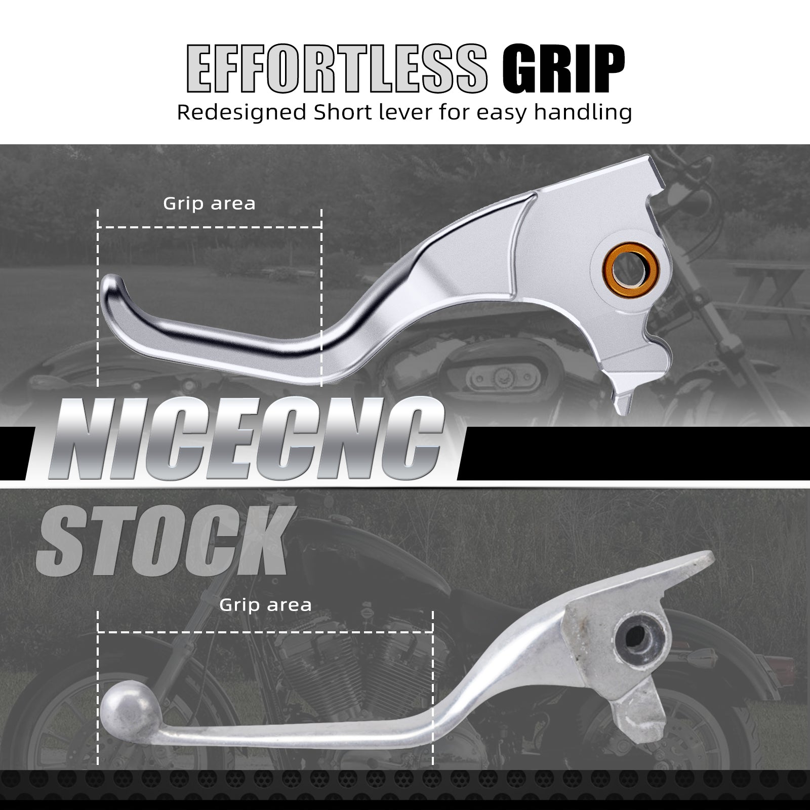 2-Finger Kurze Bremse Kupplung Handhebel Für Harley Sportster 1200 883 48 XL