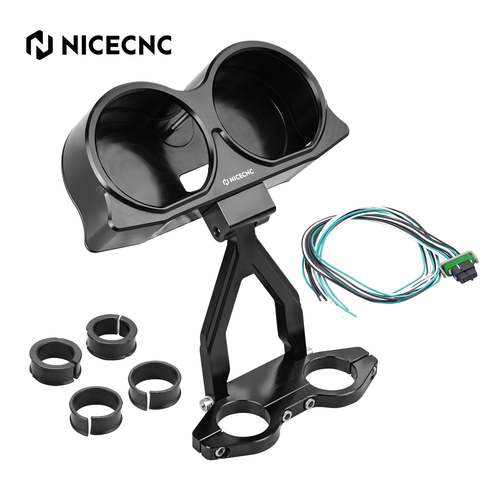 Lenkererhöhungen + Tachoverlegungs-Kit für Harley Road Glide 2015-2023