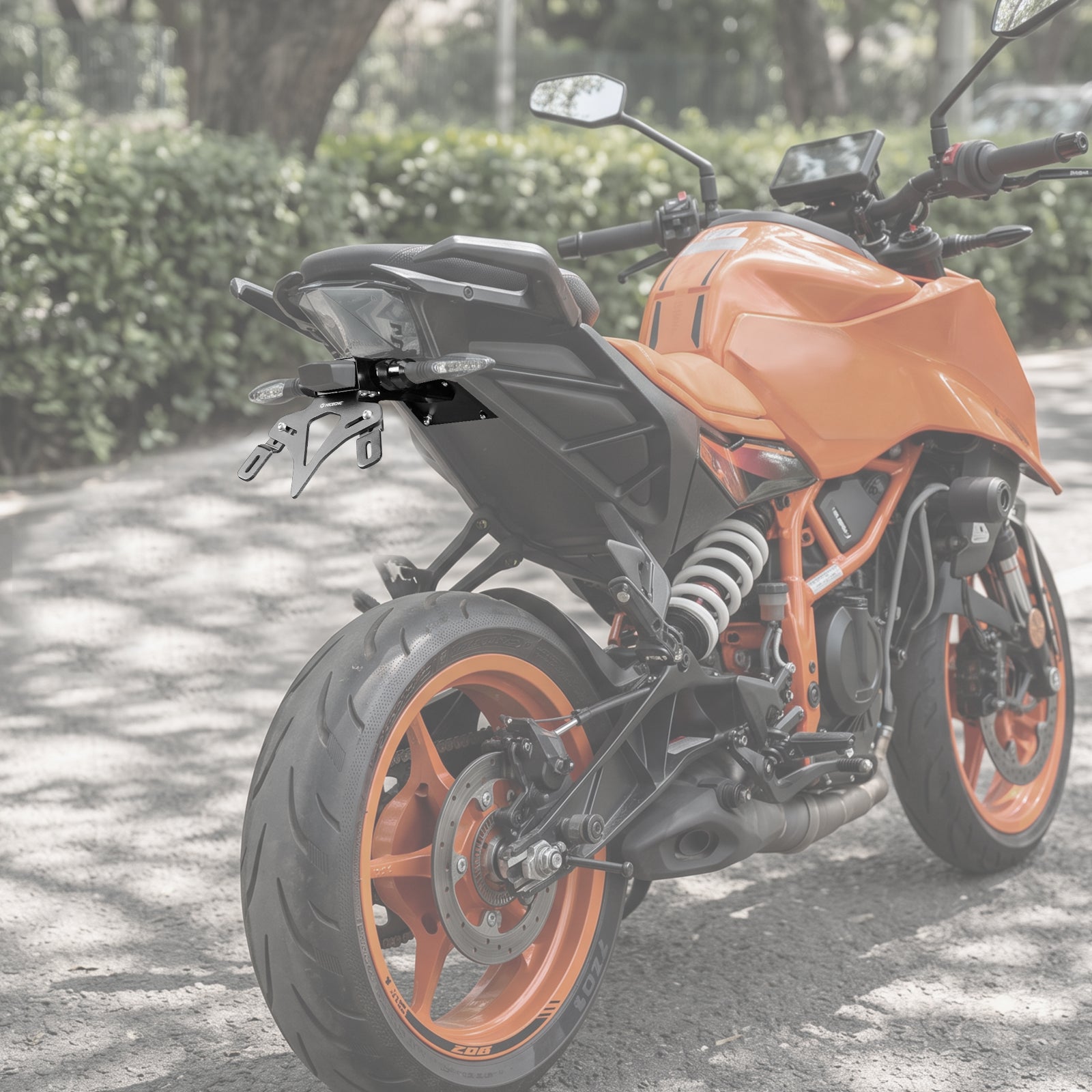 Nummerpladeholder bagombygning til KTM Duke 125 250 390 2024-2026