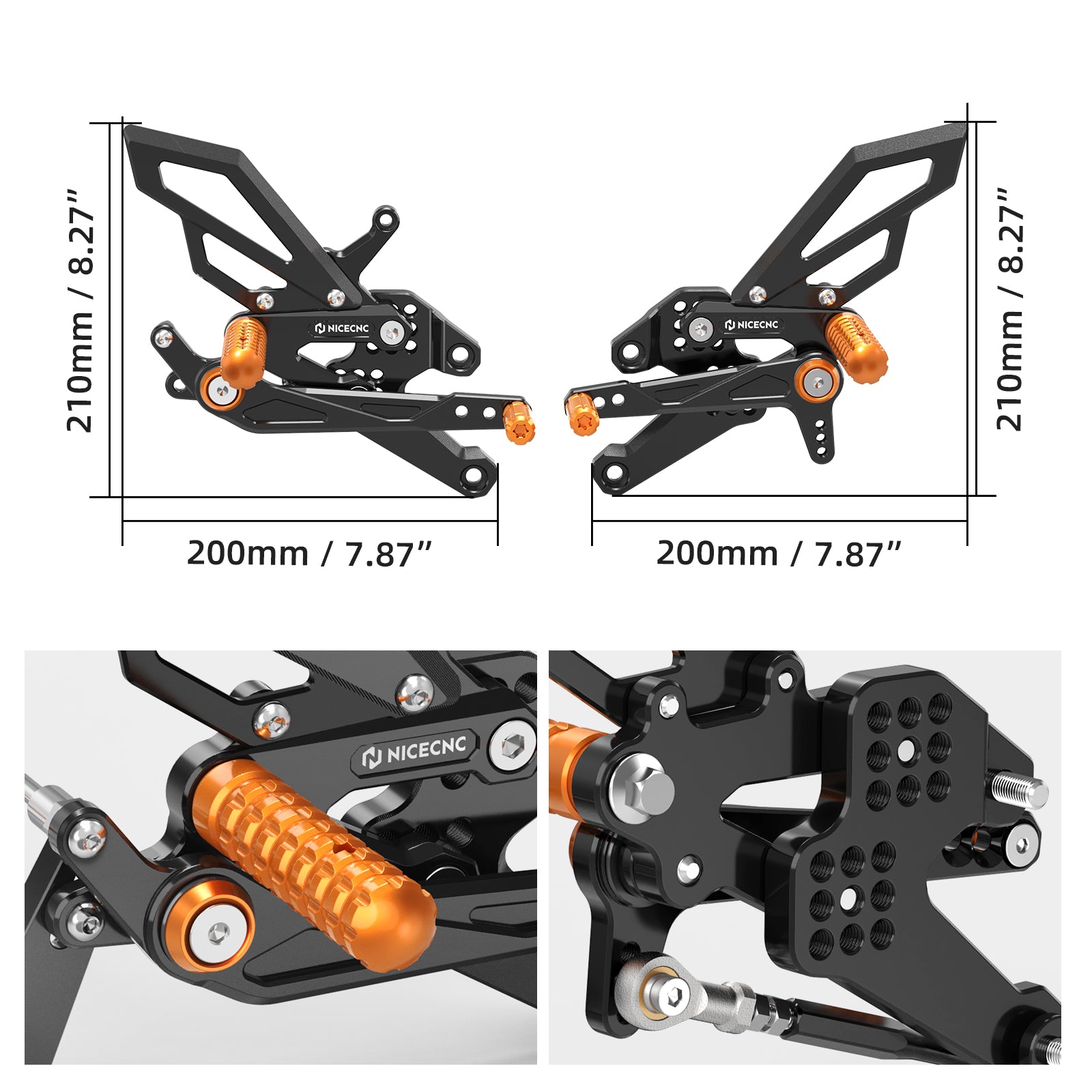 Verstellbare Fußrastenanlage für KTM 390 Duke 2024–2026