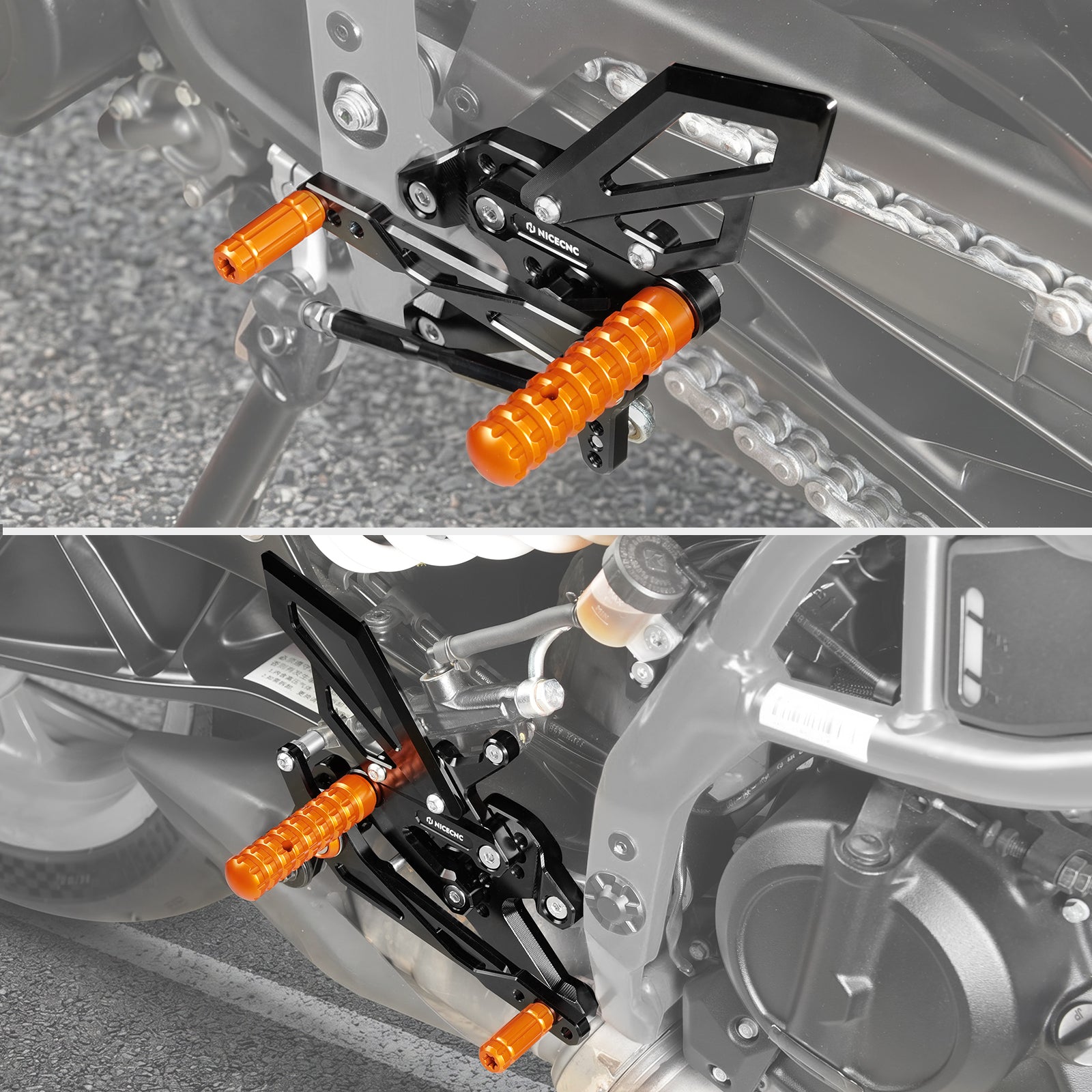 Verstellbare Fußrastenanlage für KTM 390 Duke 2024–2026