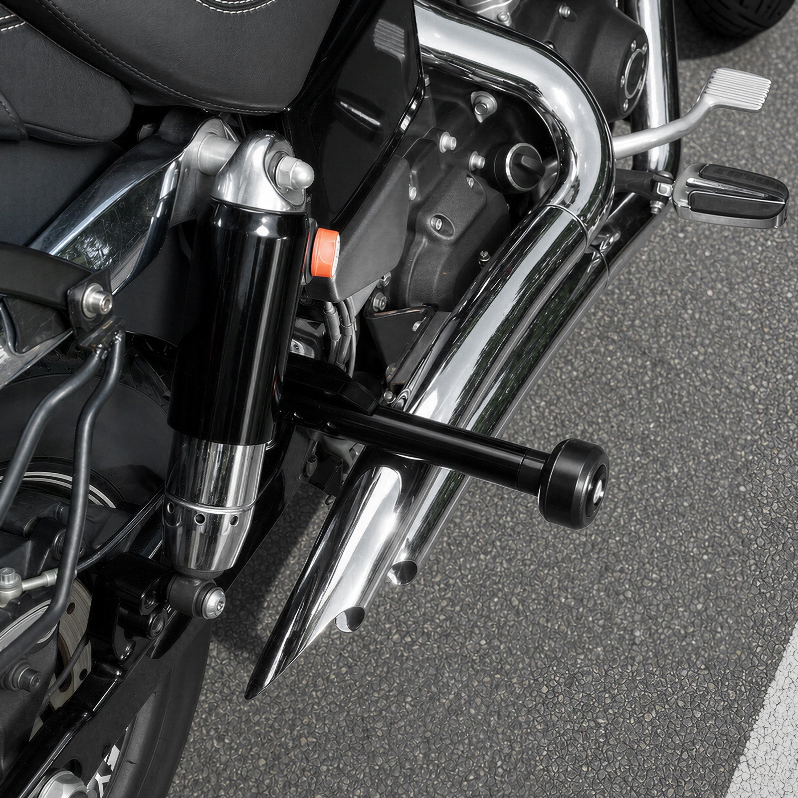 Hinterer Motorschutz Sturzbügel Rahmen für Harley Dyna Fat Street Bob Low Rider 2006-2017