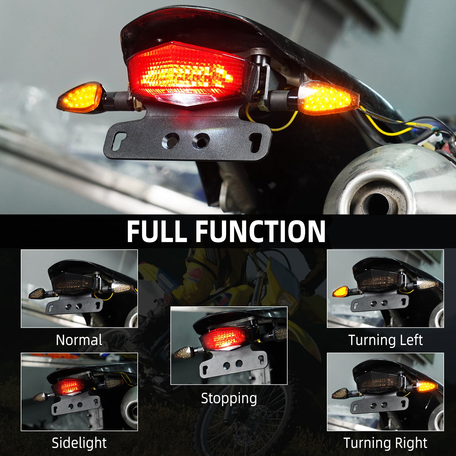 Hinten Schwanz Ordentlich Fender Eliminator LED Bremslicht Für Suzuki DRZ400S 2000-2024