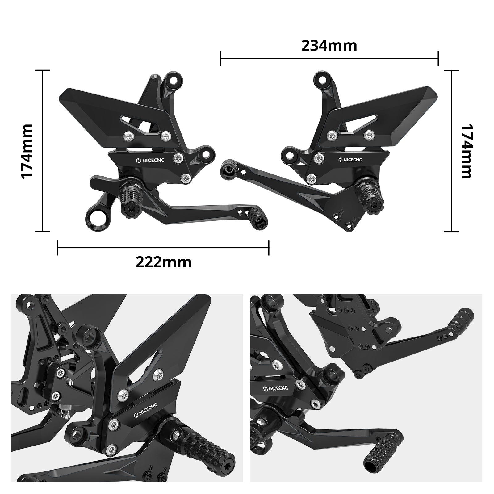 Fußrastenanlage Kit Für KTM 1290 Super Duke R 20-24 1390 Super Duke R 24-25