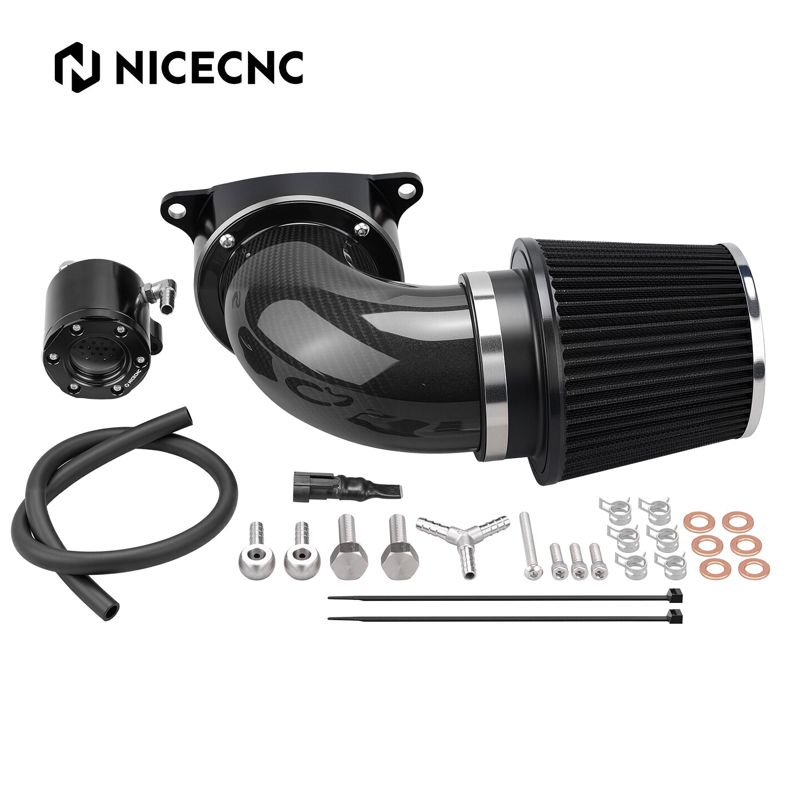 High-Flow Luftfilter mit externem Entlüftungs-Kit für Harley Dyna Street Fat Bob Super Wide Glide Low Rider
