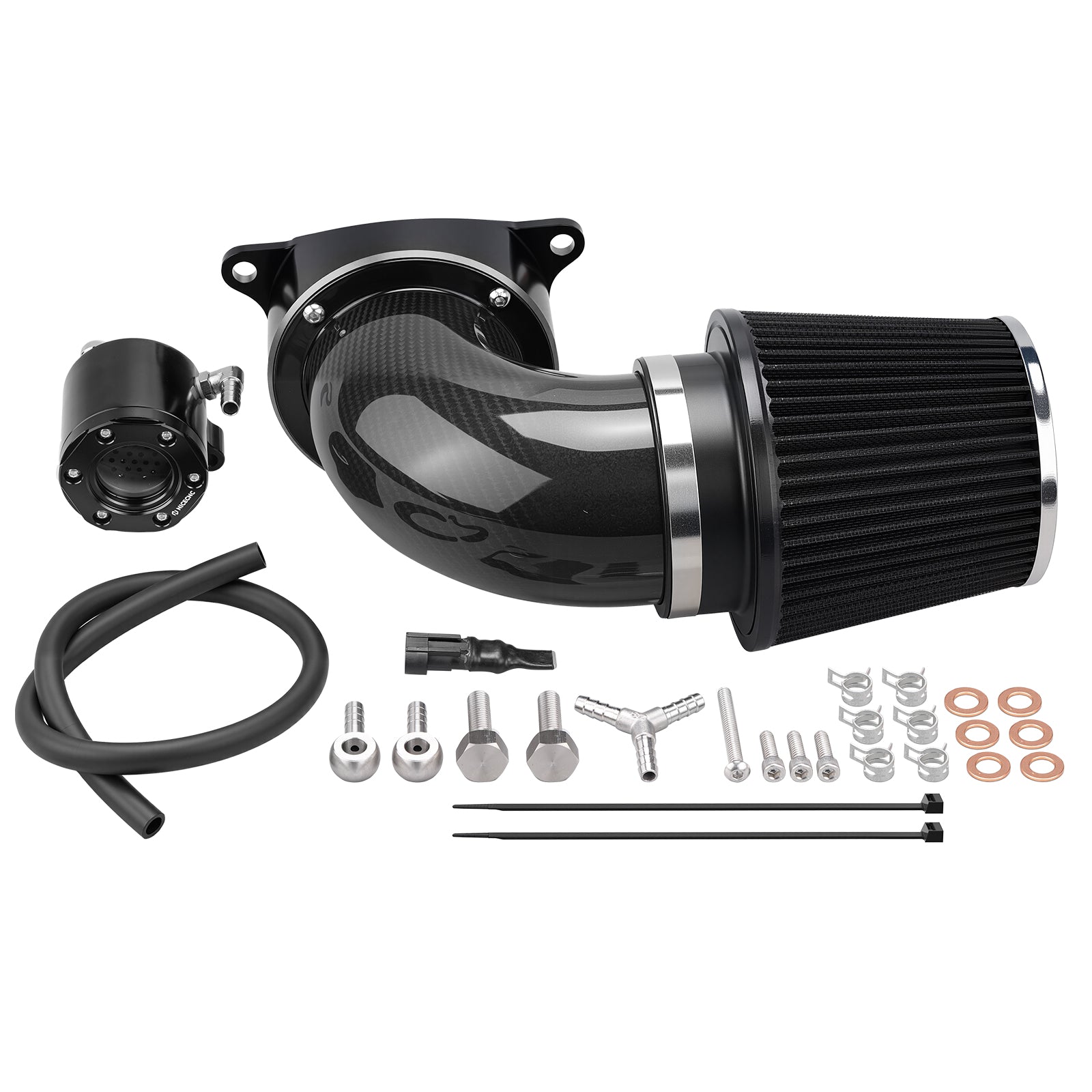 High-Flow Luftfilter mit externem Entlüftungs-Kit für Harley Dyna Street Fat Bob Super Wide Glide Low Rider